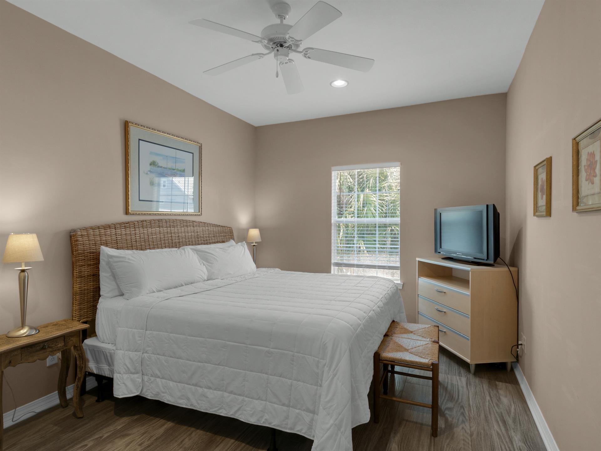 Carriage house bedroom with King