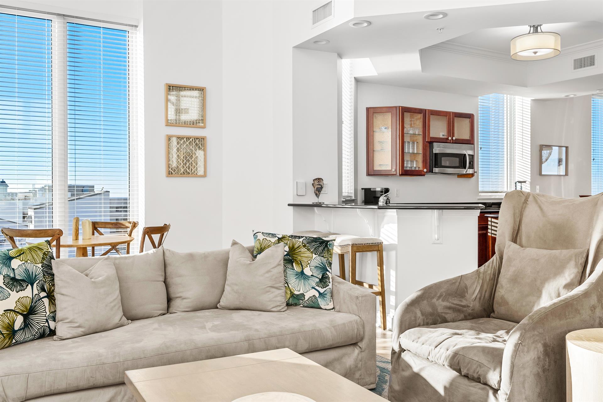 Living Room into Kitchen