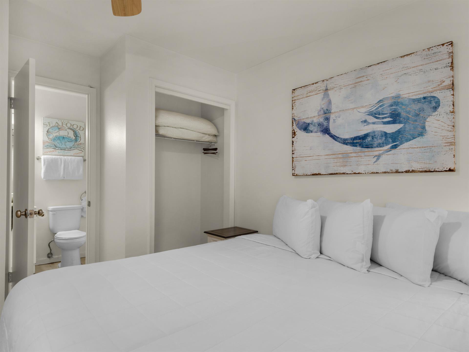 Primary bedroom with direct bathroom access