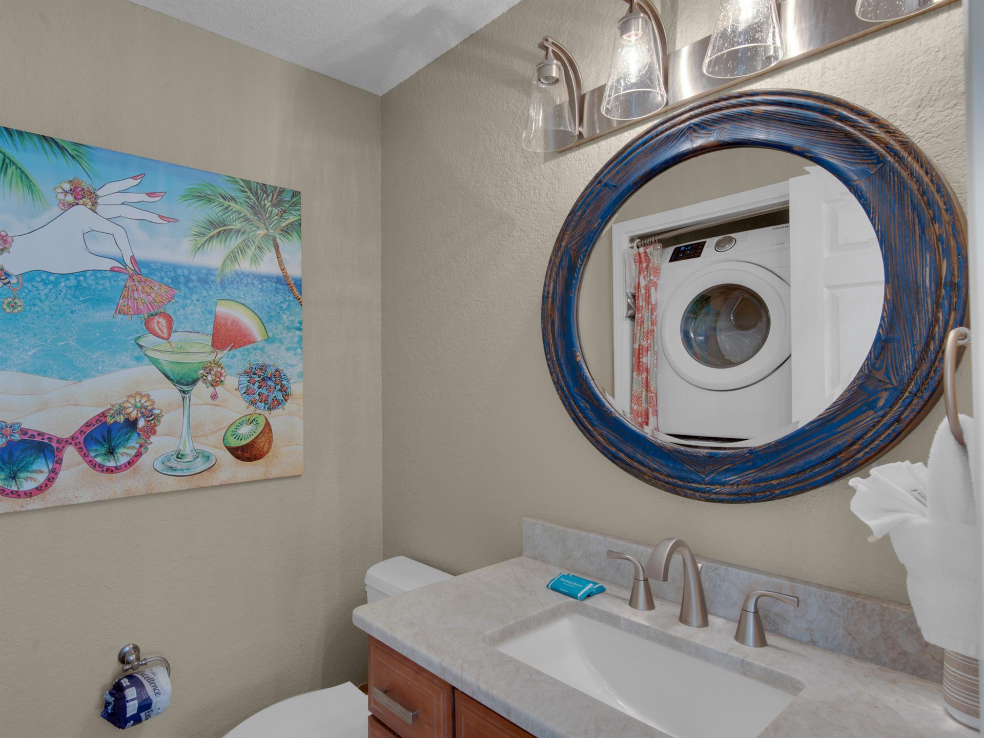 1st Floor Half Bath and Laundry Area