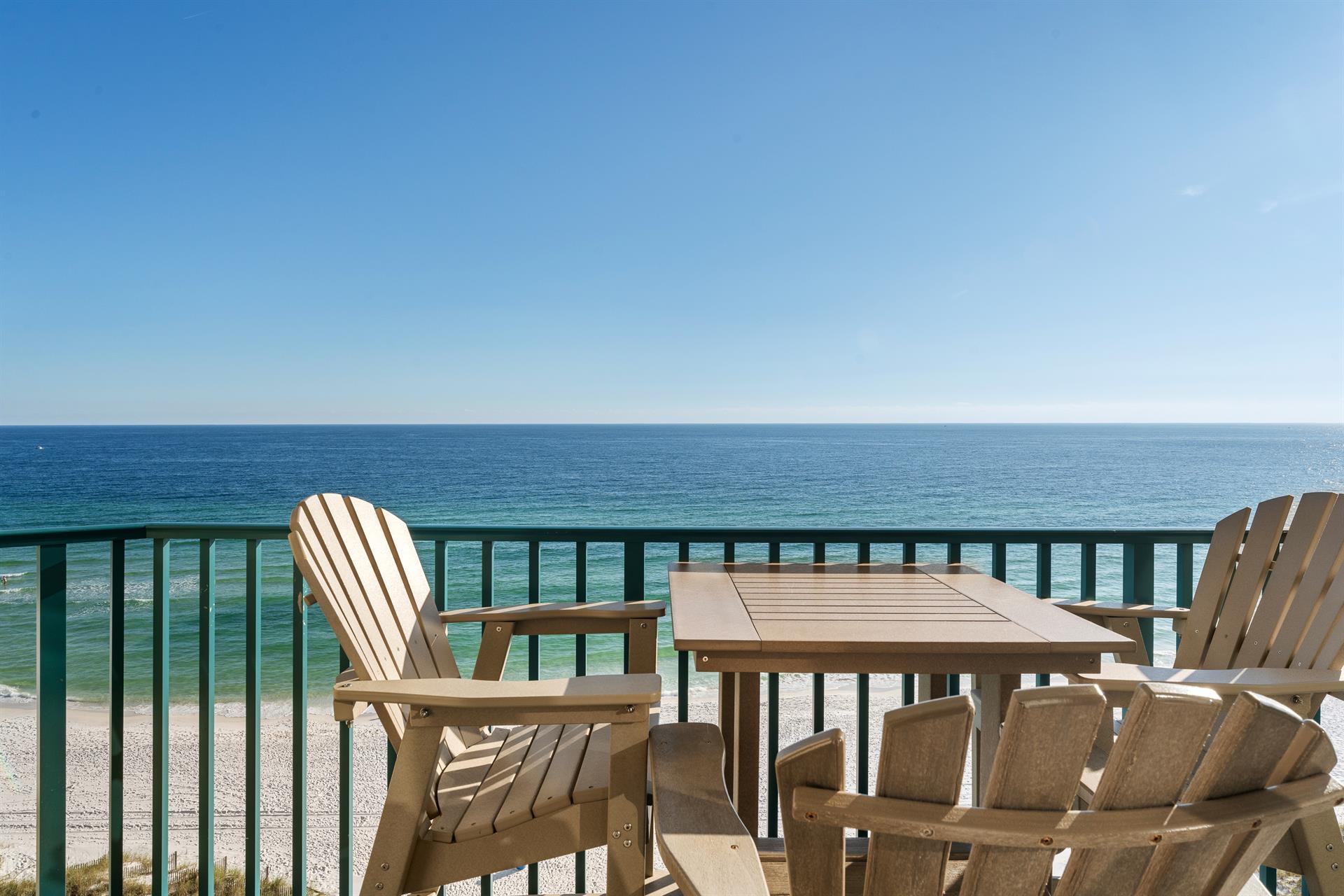 Enjoy Watching the Dolphins Fish with your Morning Coffee