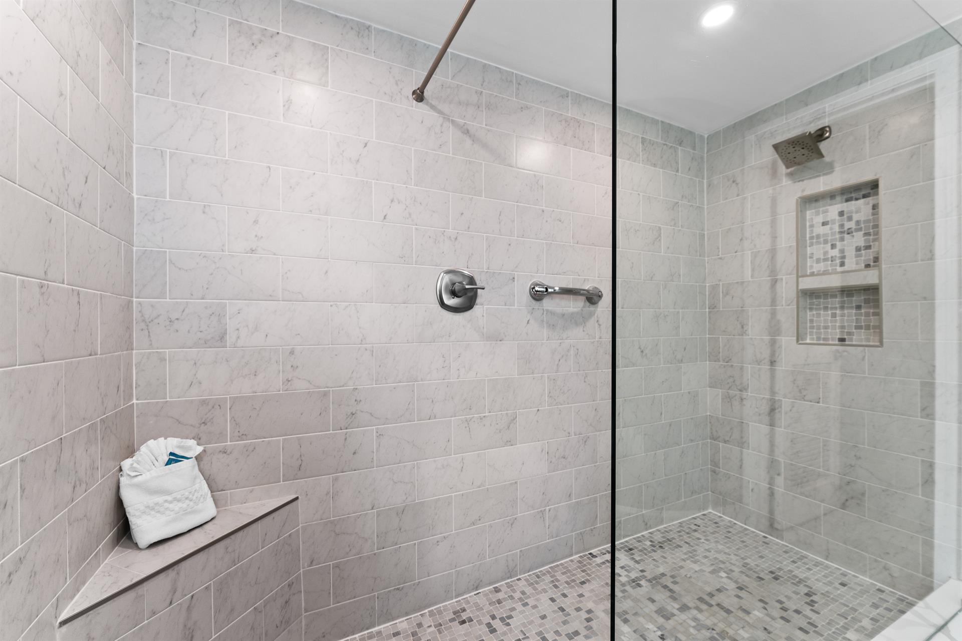 Walkin Shower in Primary Bathroom