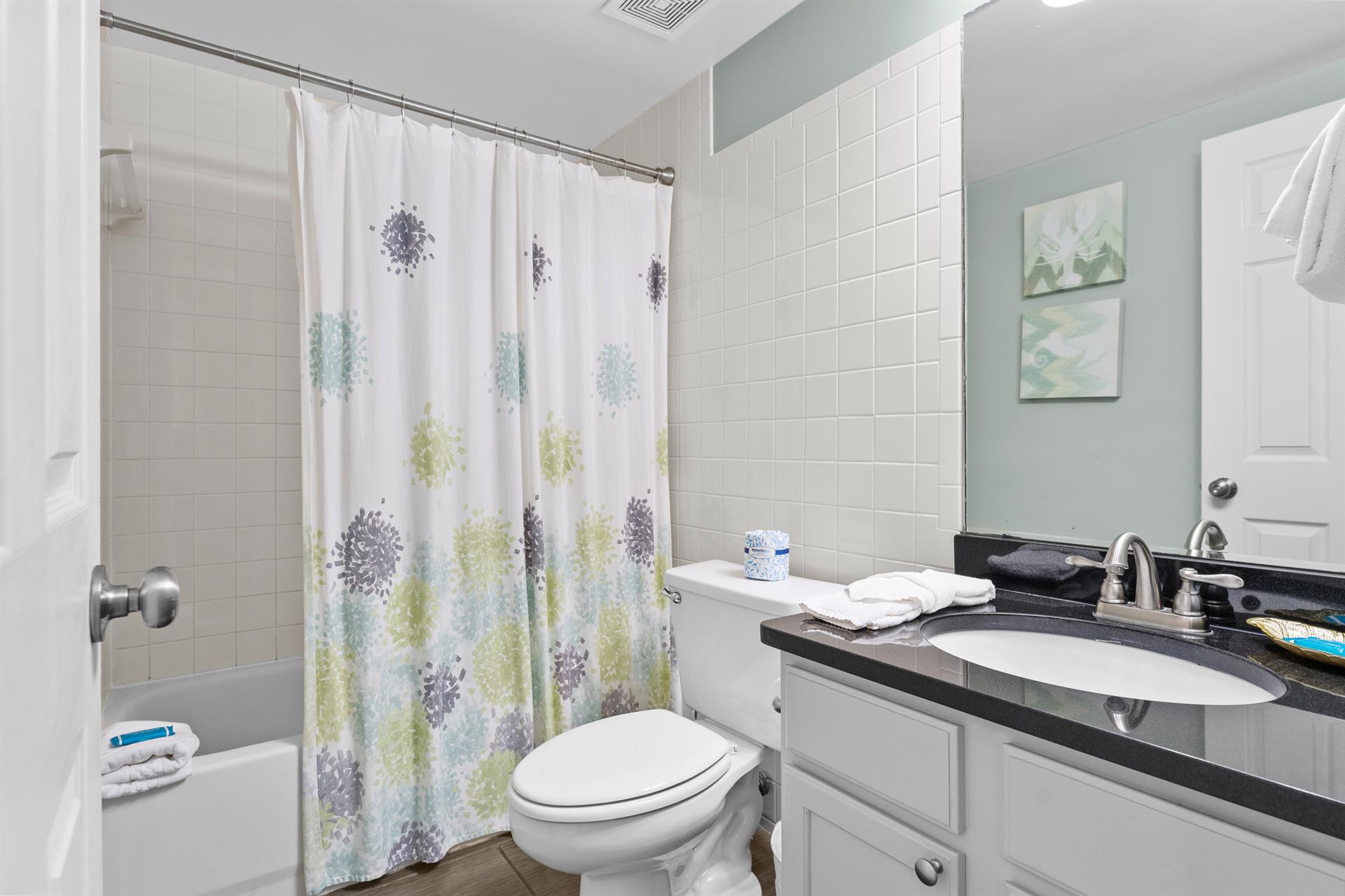 Guest Bathroom with Tub Shower Combo