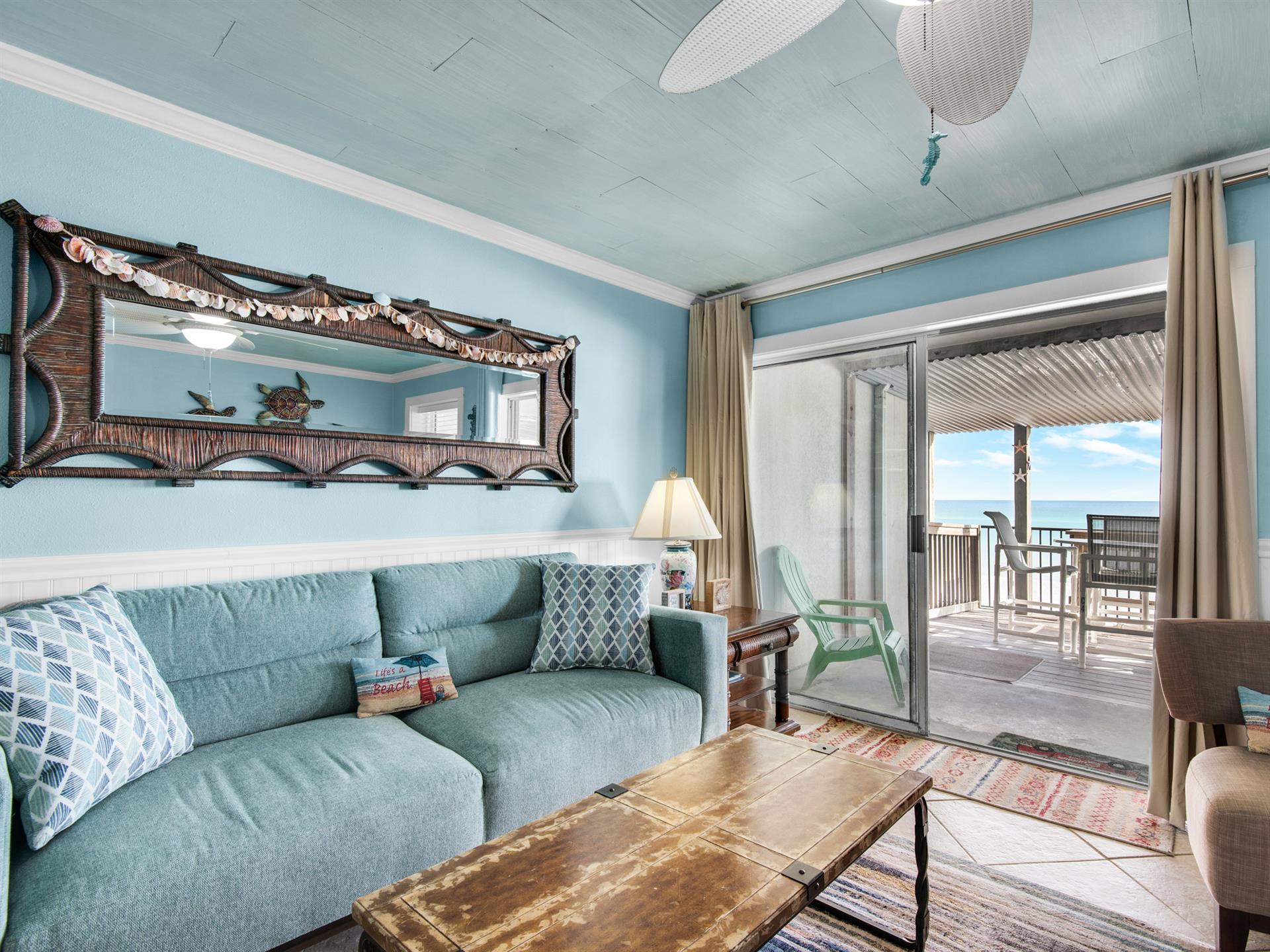 Living Room with Deck Access