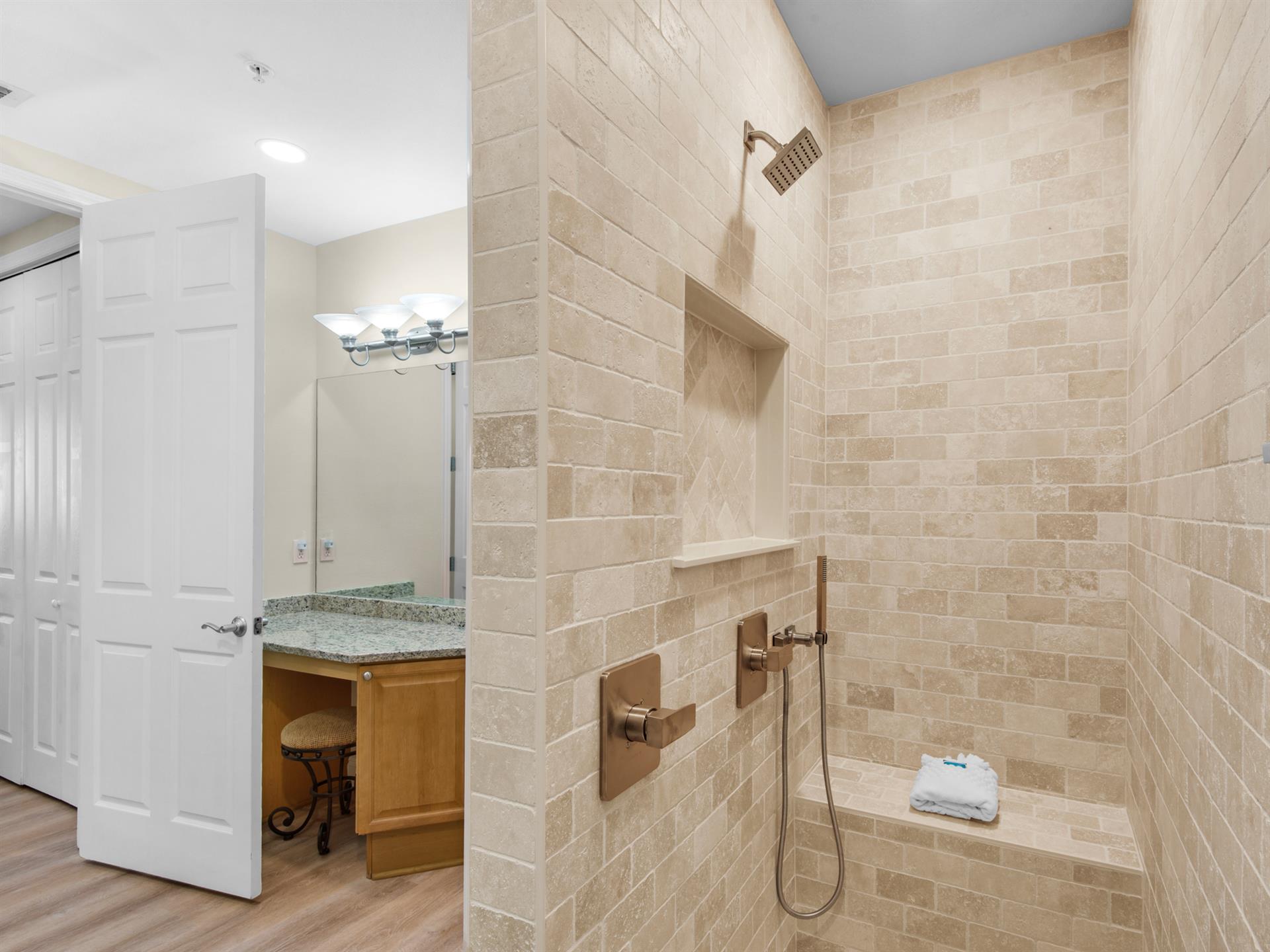 WalkIn Shower in Primary Bathroom