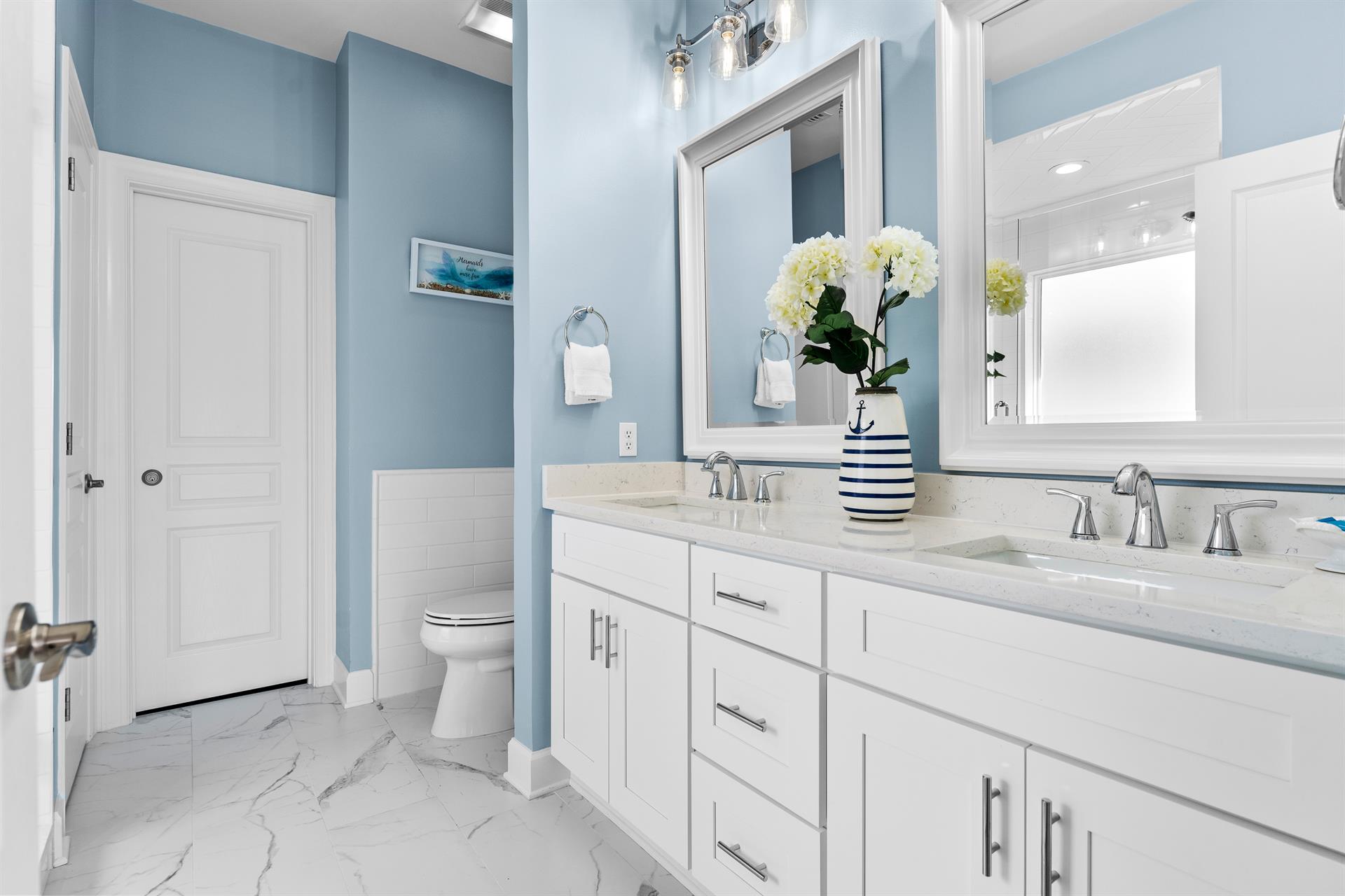 Primary Bathroom with Double Vanities