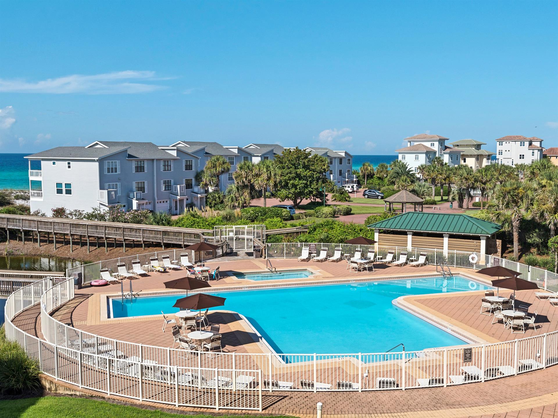 Large complex pool area