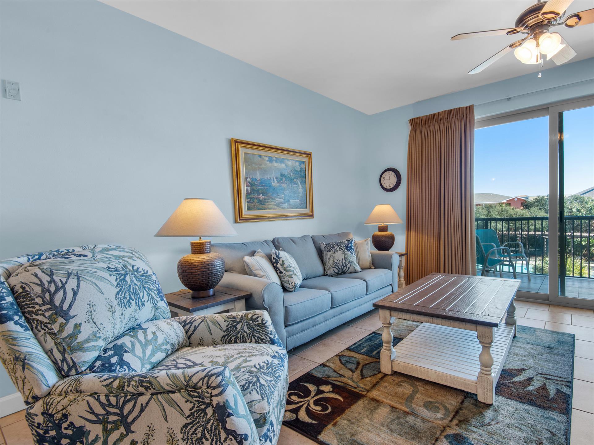 Open Living Area with Sleeper Sofa