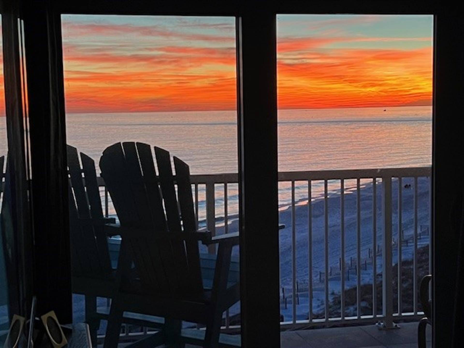 Beautiful Sunset From Living Room