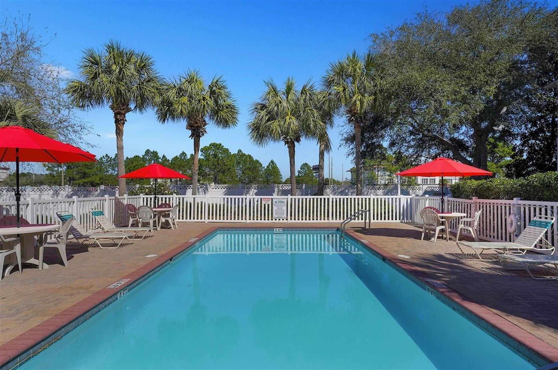 South community pool near gated entrance