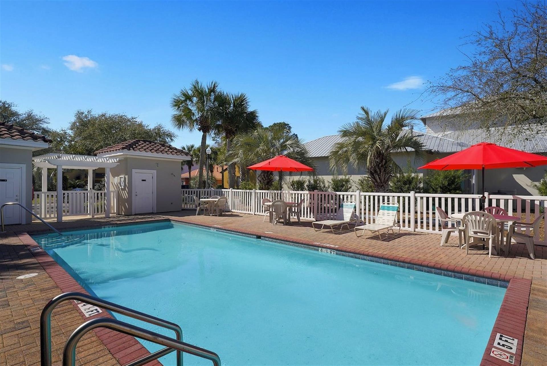 South community pool near gated entrance