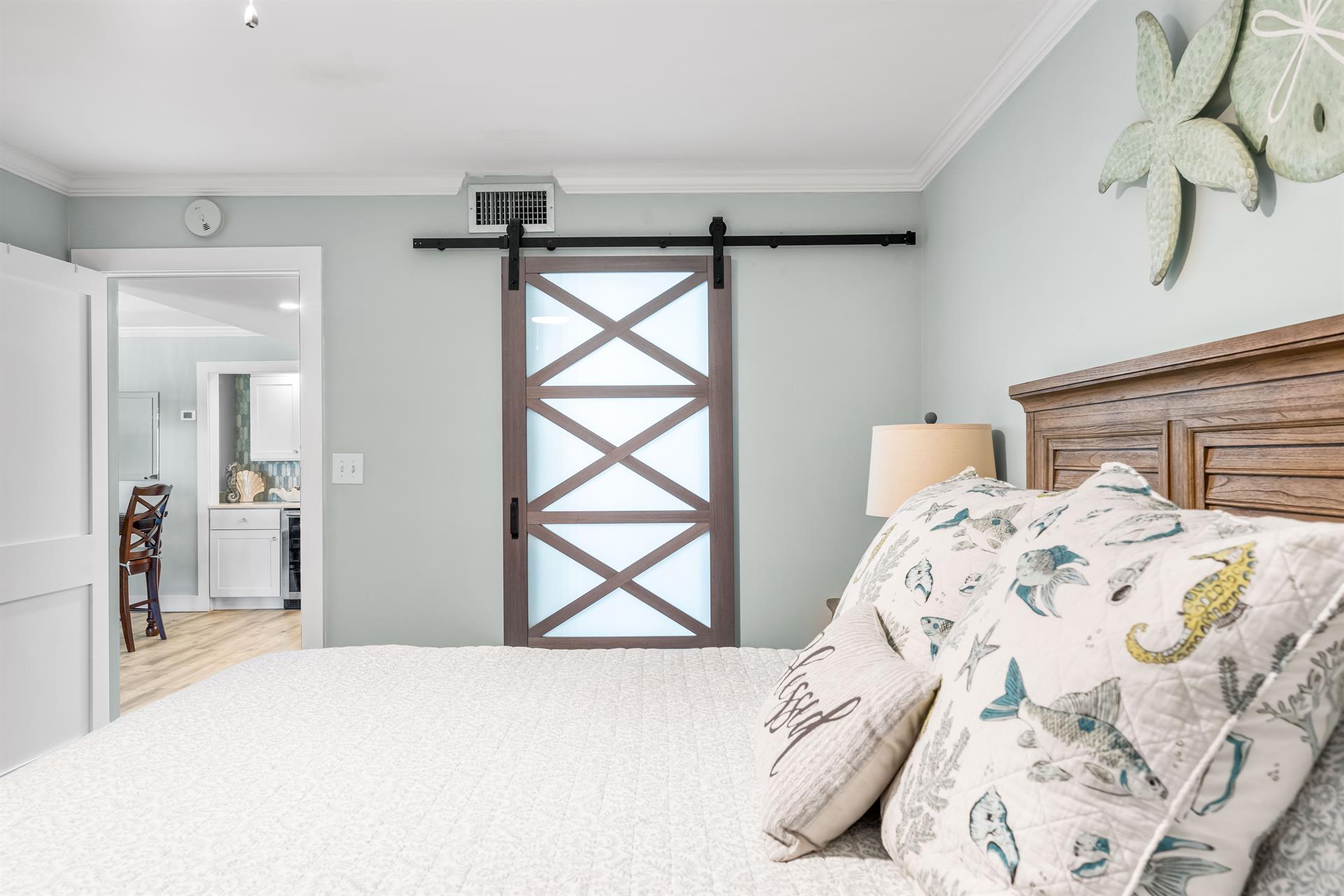 Master Bedroom With King Bed And Direct Access To Bathroom