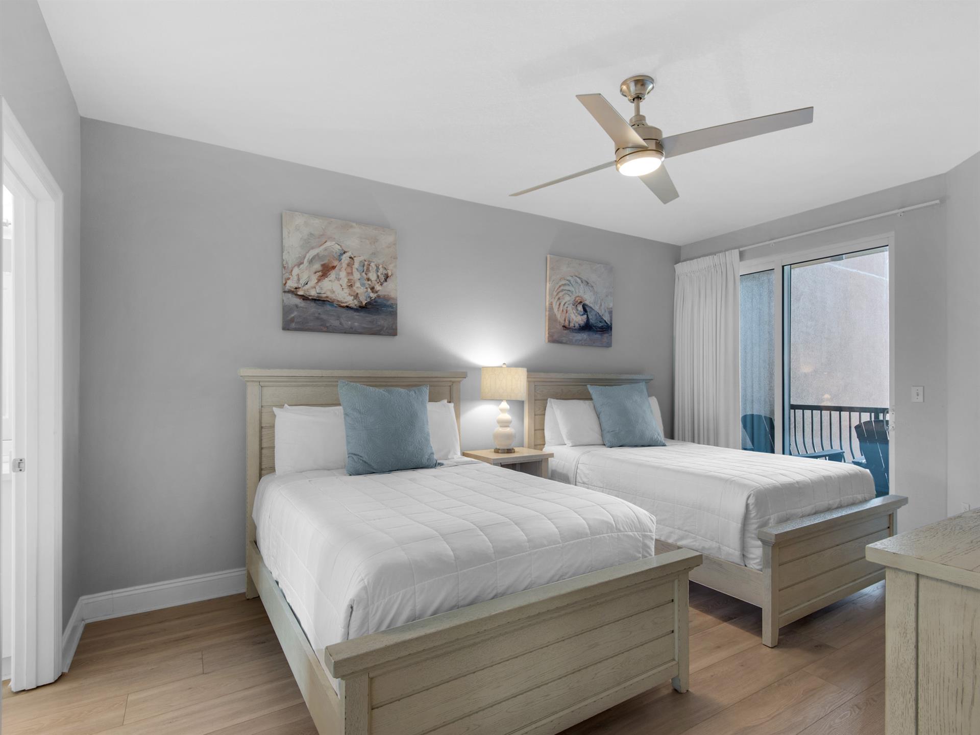 Bedroom 2 with Two Double Beds