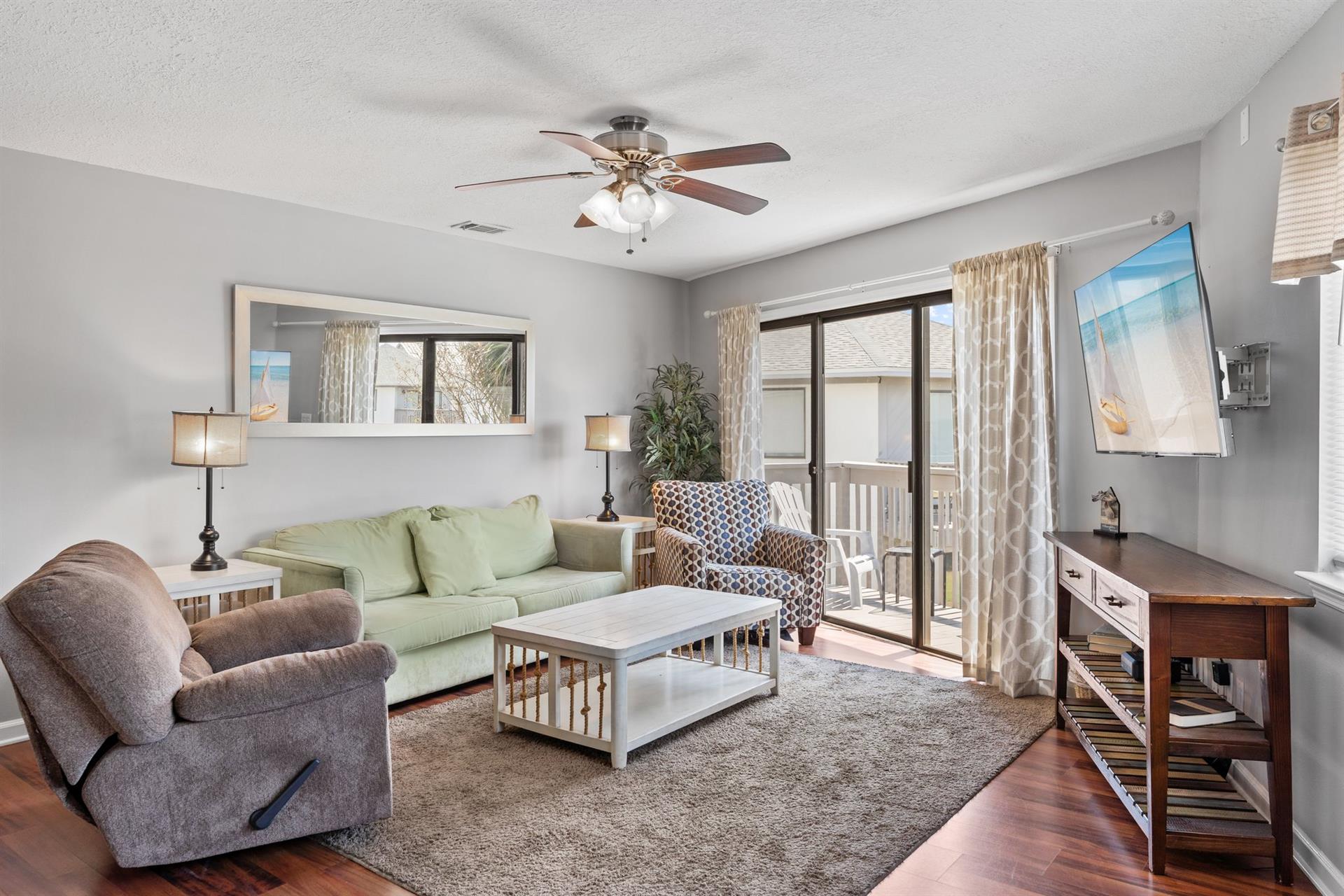 Living Area with Private Balcony