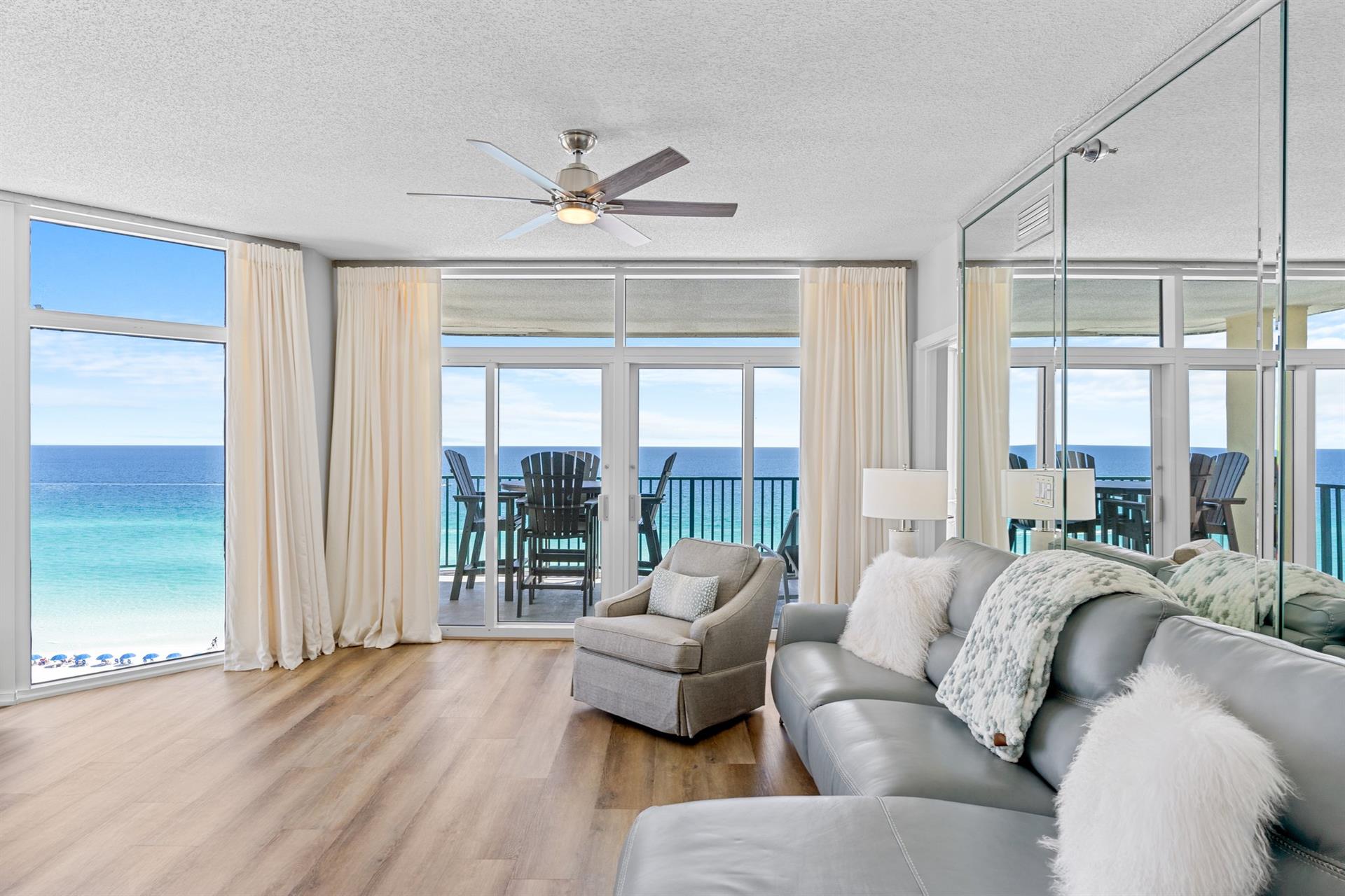 Living Area with Access to a Private Gulf Front Balcony