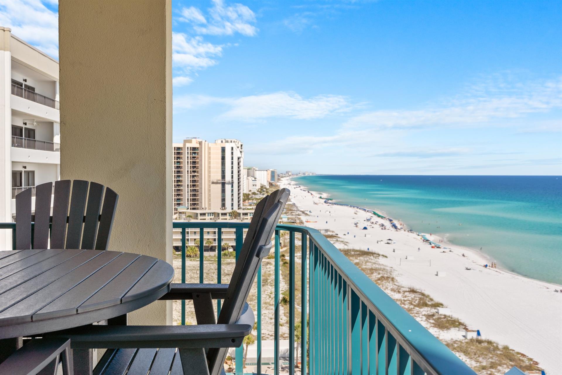 Beach and Gulf Views to the East from Private Balcony