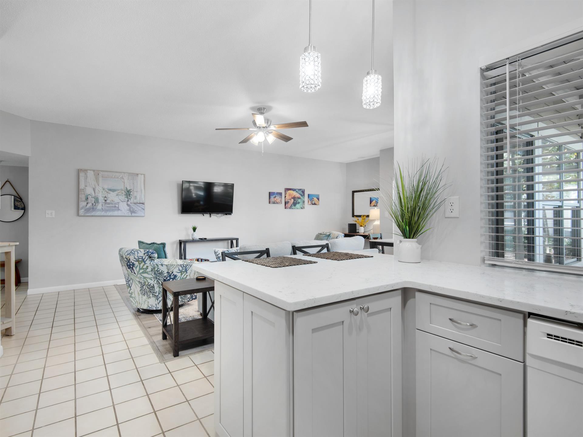 View of Living Area from Kitchen