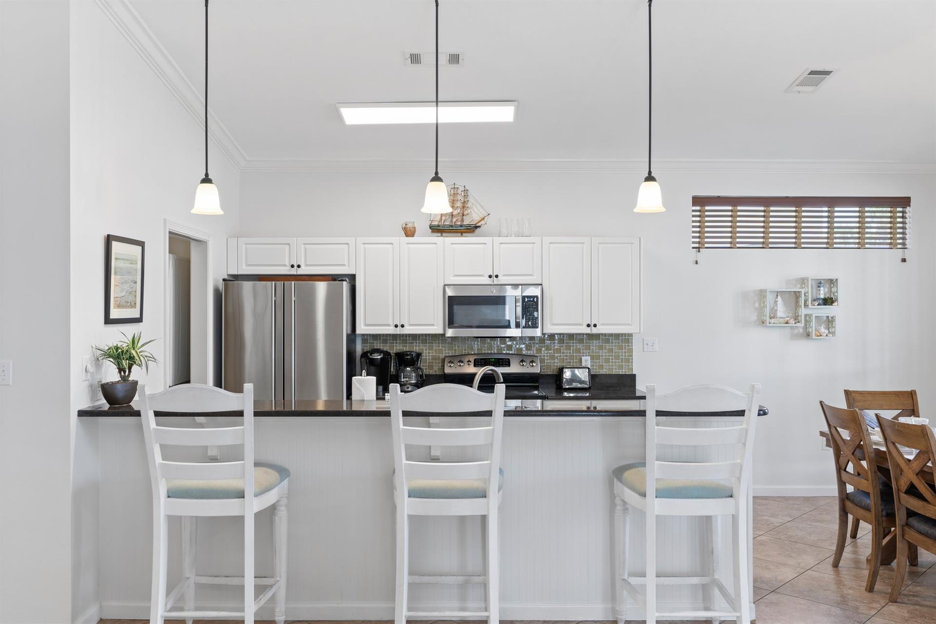 Kitchen and additional seating