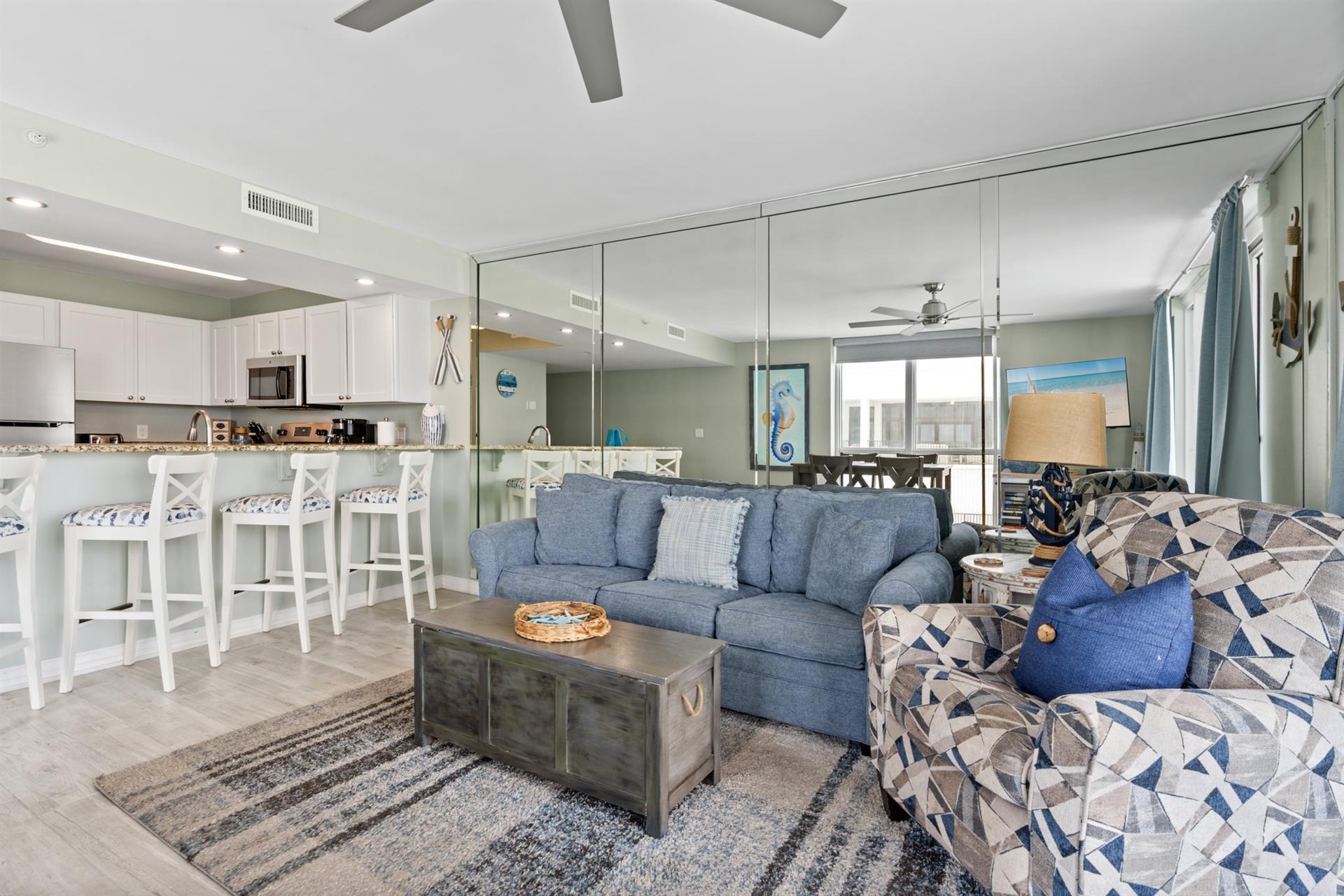 Living Room into Kitchen