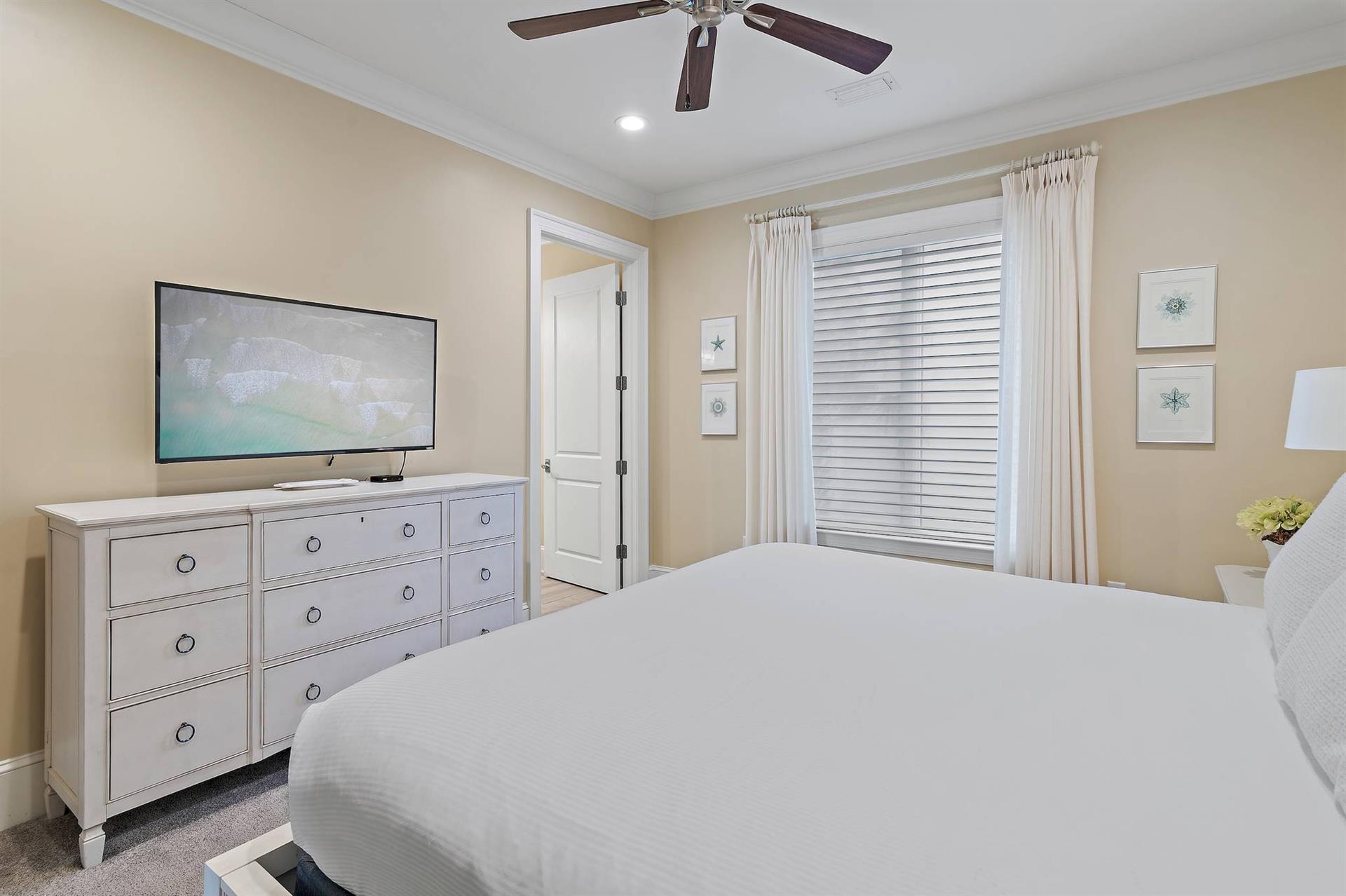 Bedroom 3 with King Bed and Flat Screen TV