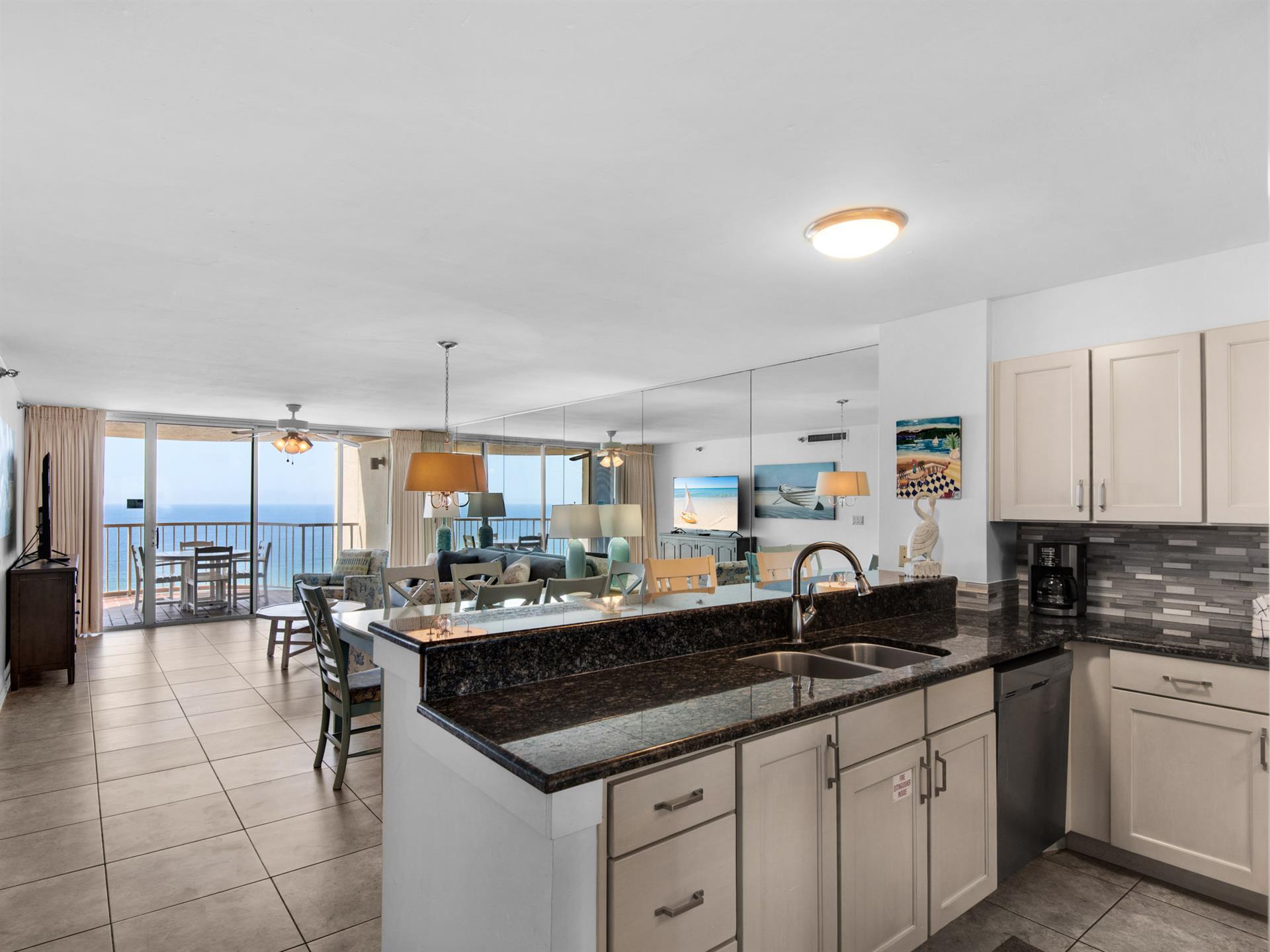 Gulf Views from Kitchen