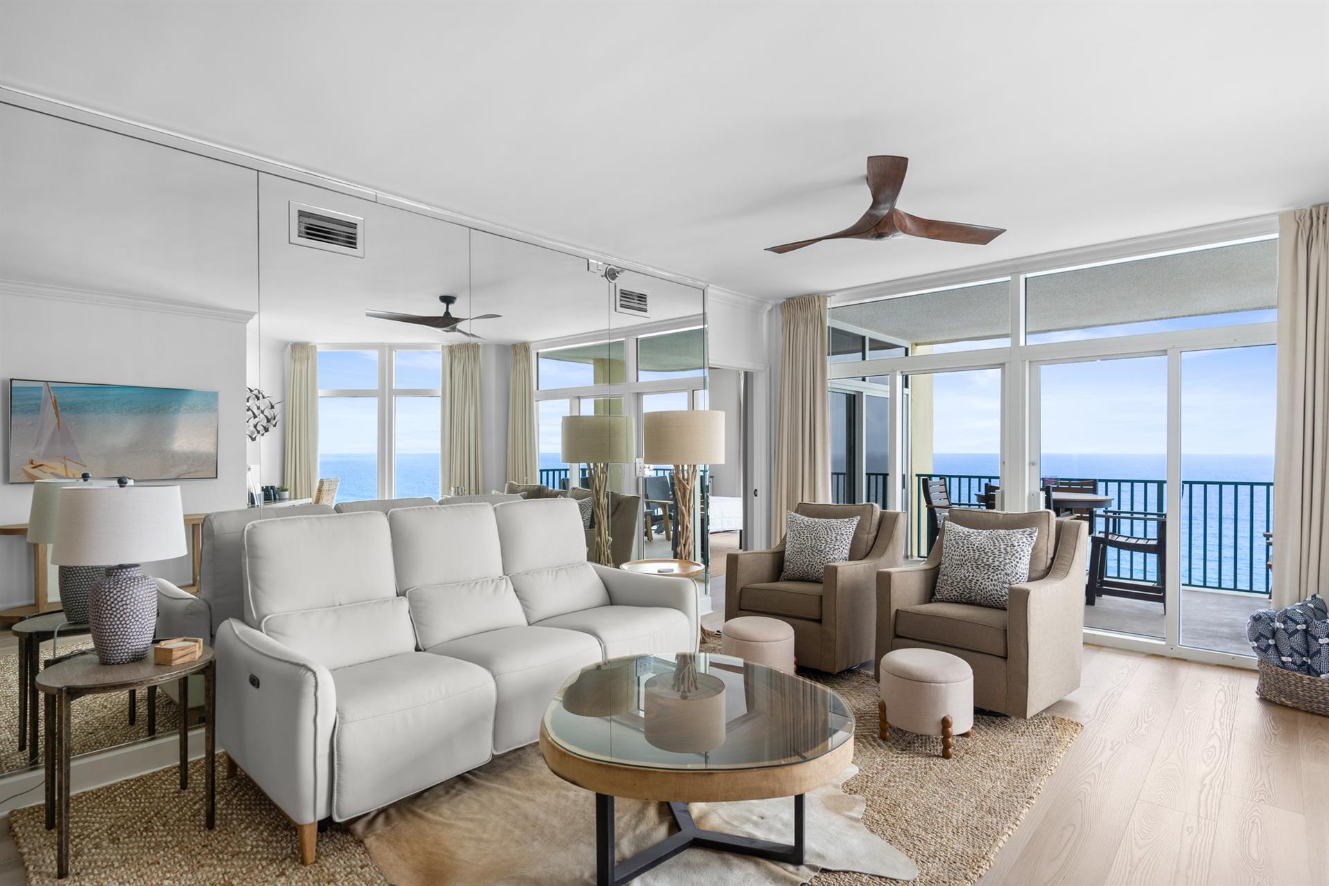 Living Room with Private Balcony