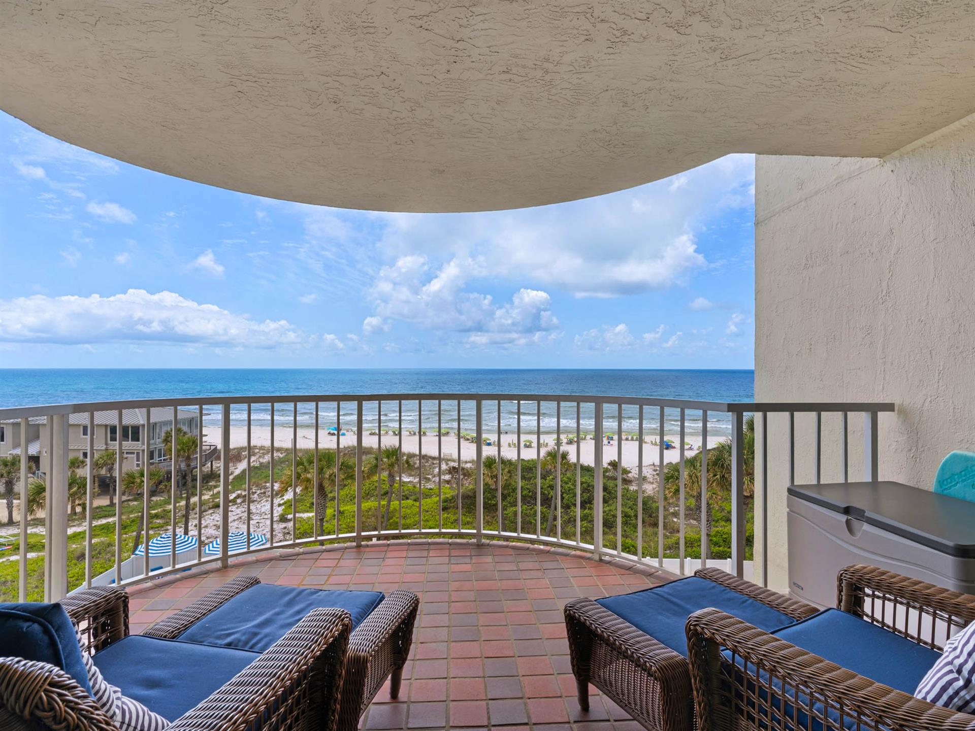 Relax on the Large Gulf Front Balcony