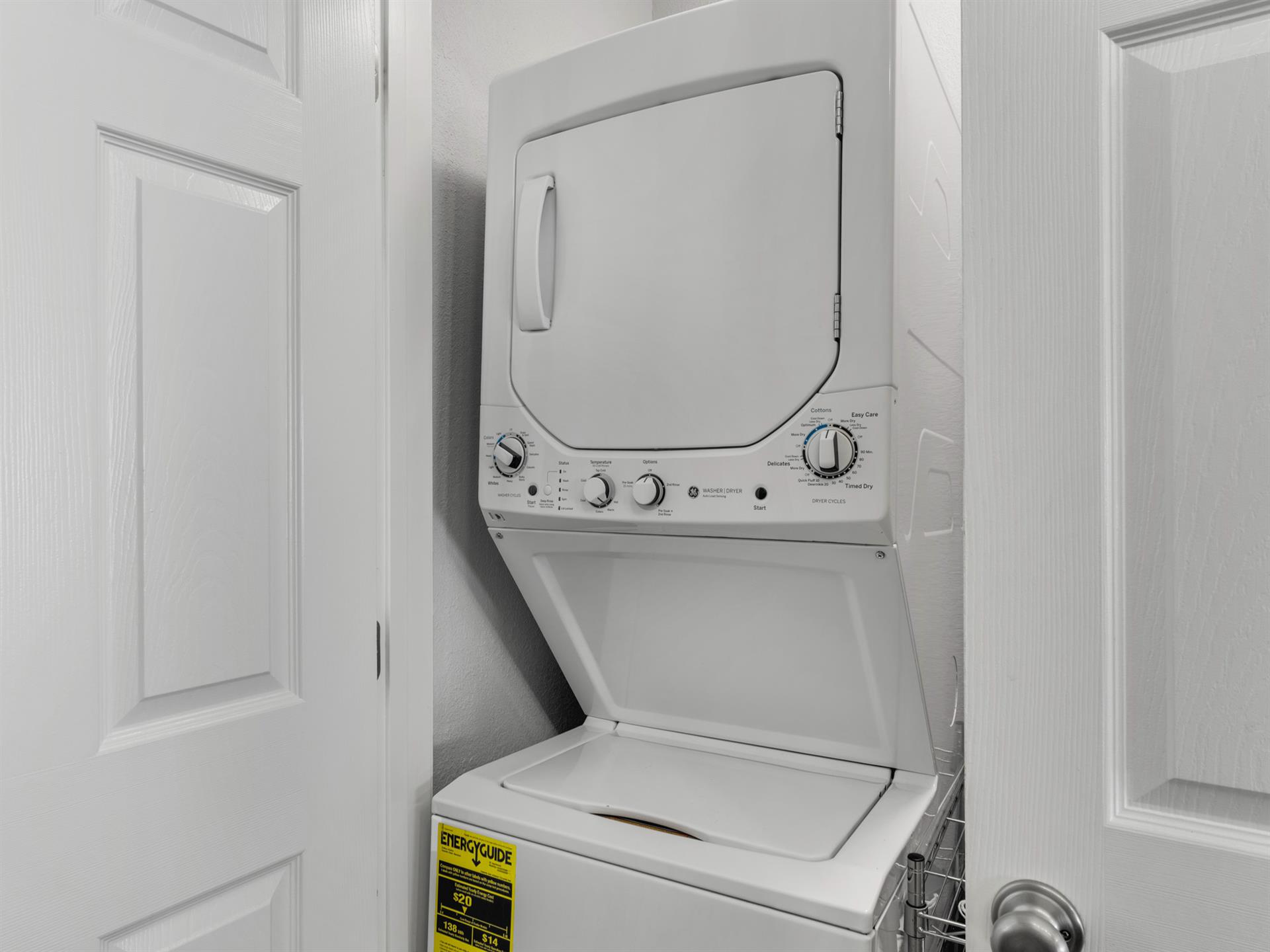 Convenient In Unit Washer and Dryer