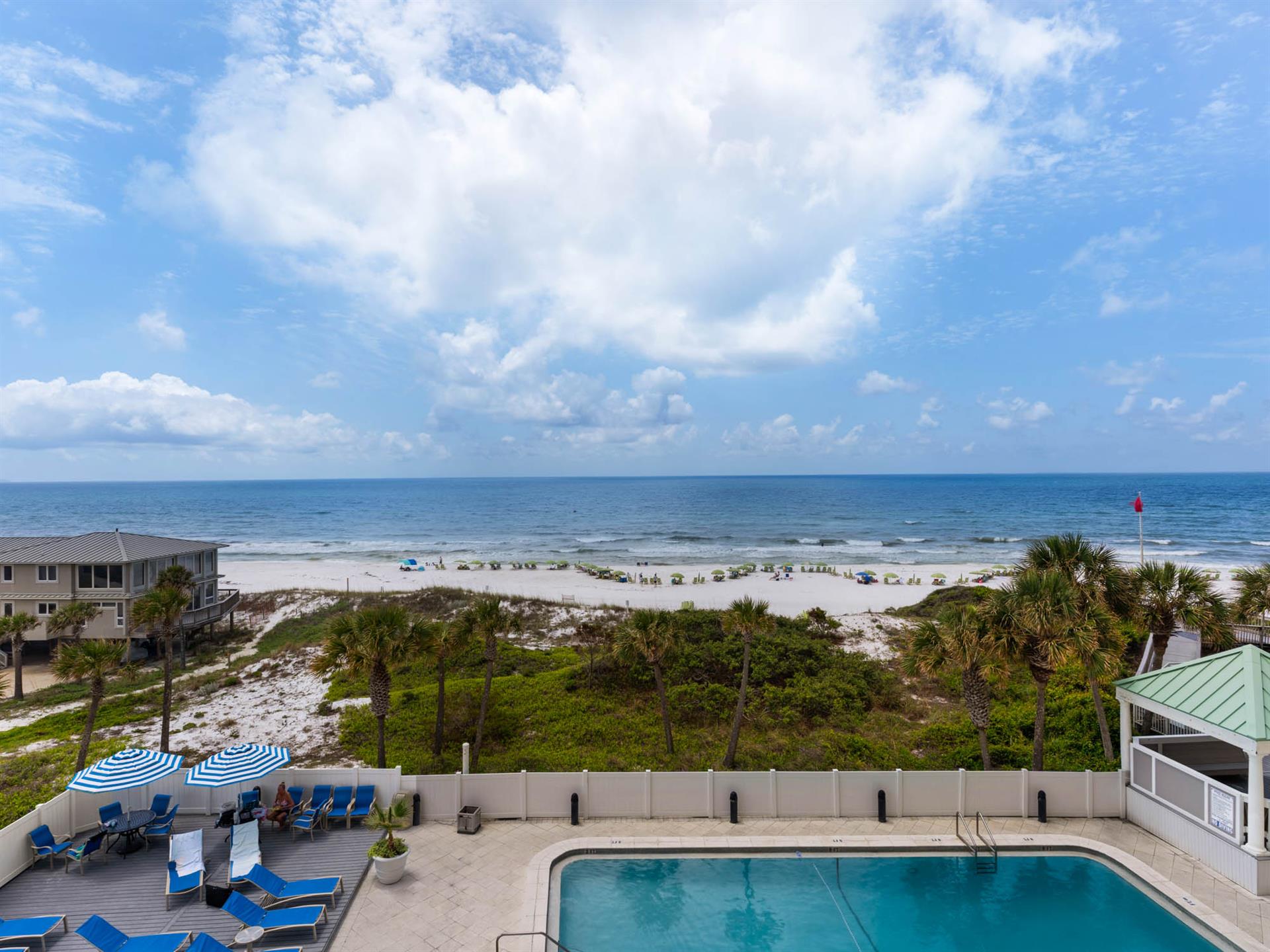 Pool Beach and Gulf Views from the Private Balcony