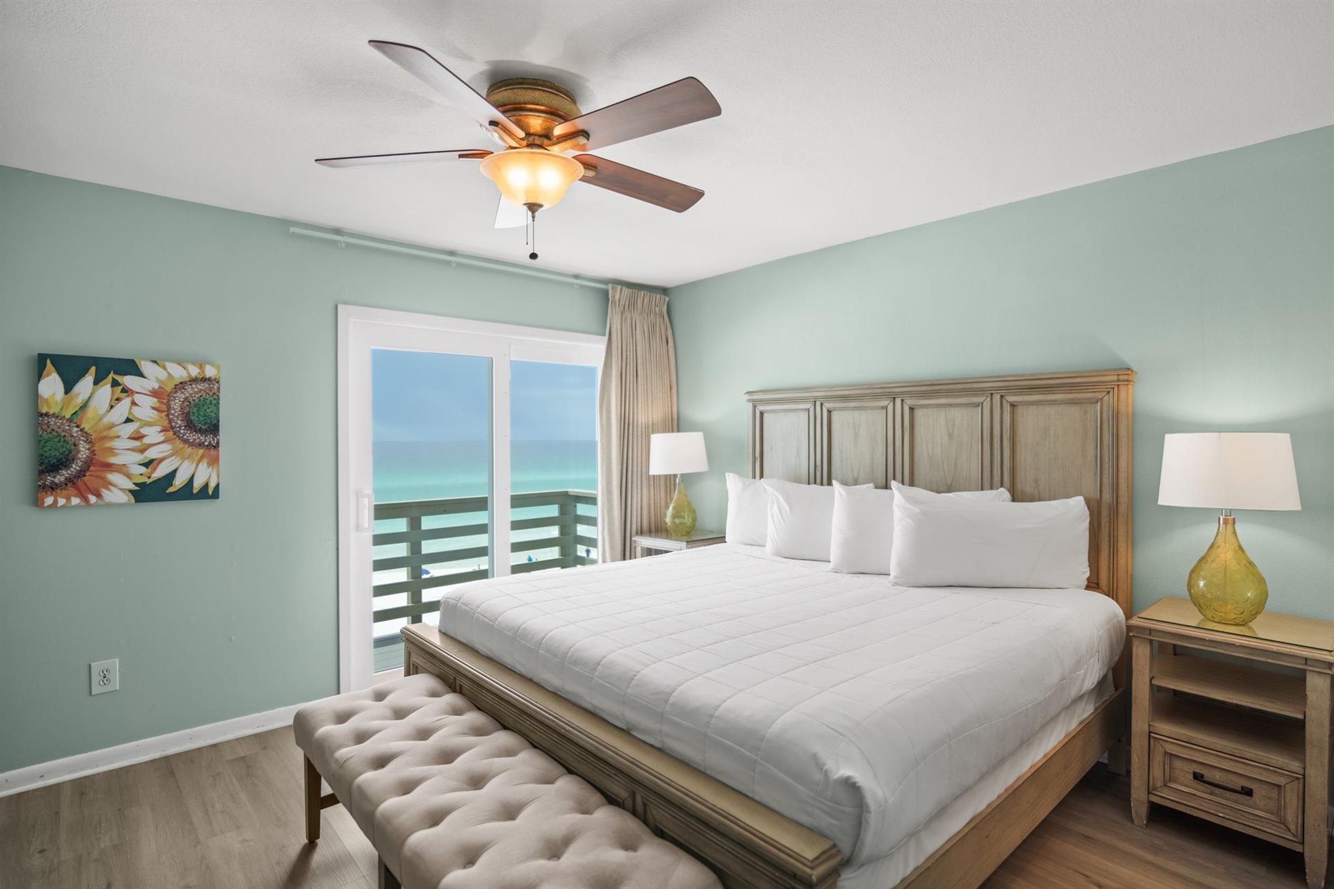 Primary Bedroom with Direct Access to Private Deck