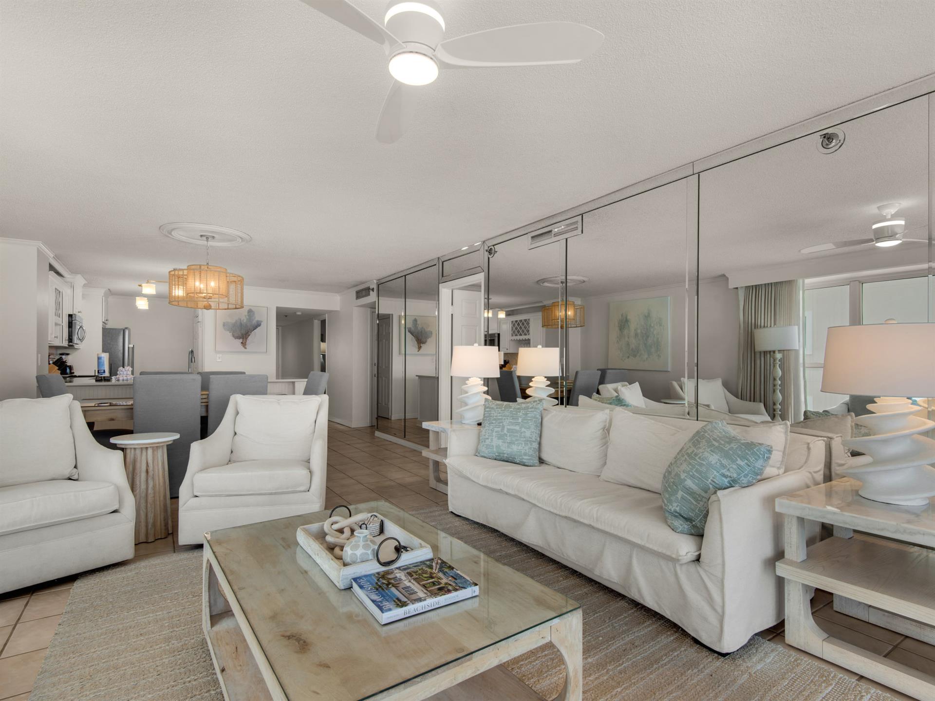 Open Living Dining and Kitchen