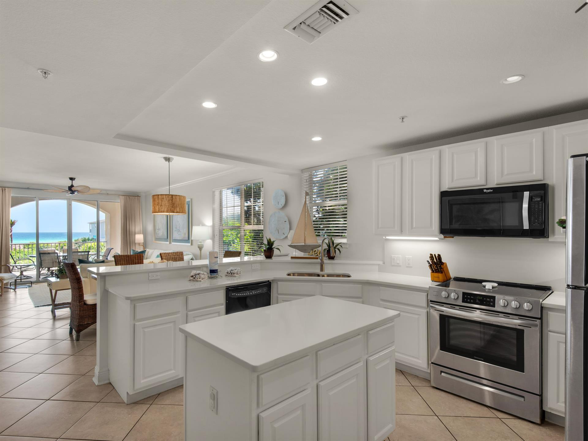 Enjoy cooking with a view