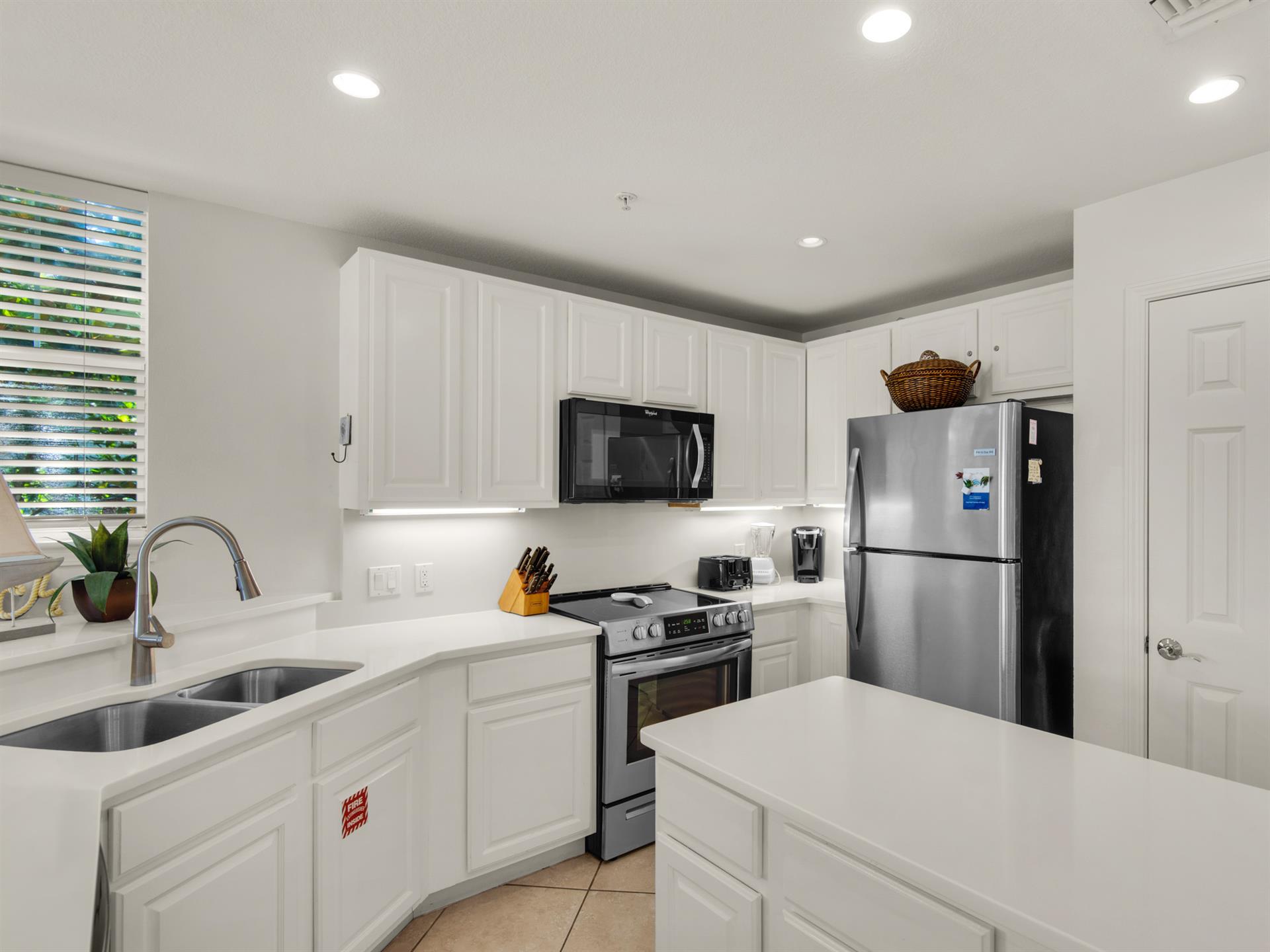 Open kitchen with plenty of counter space