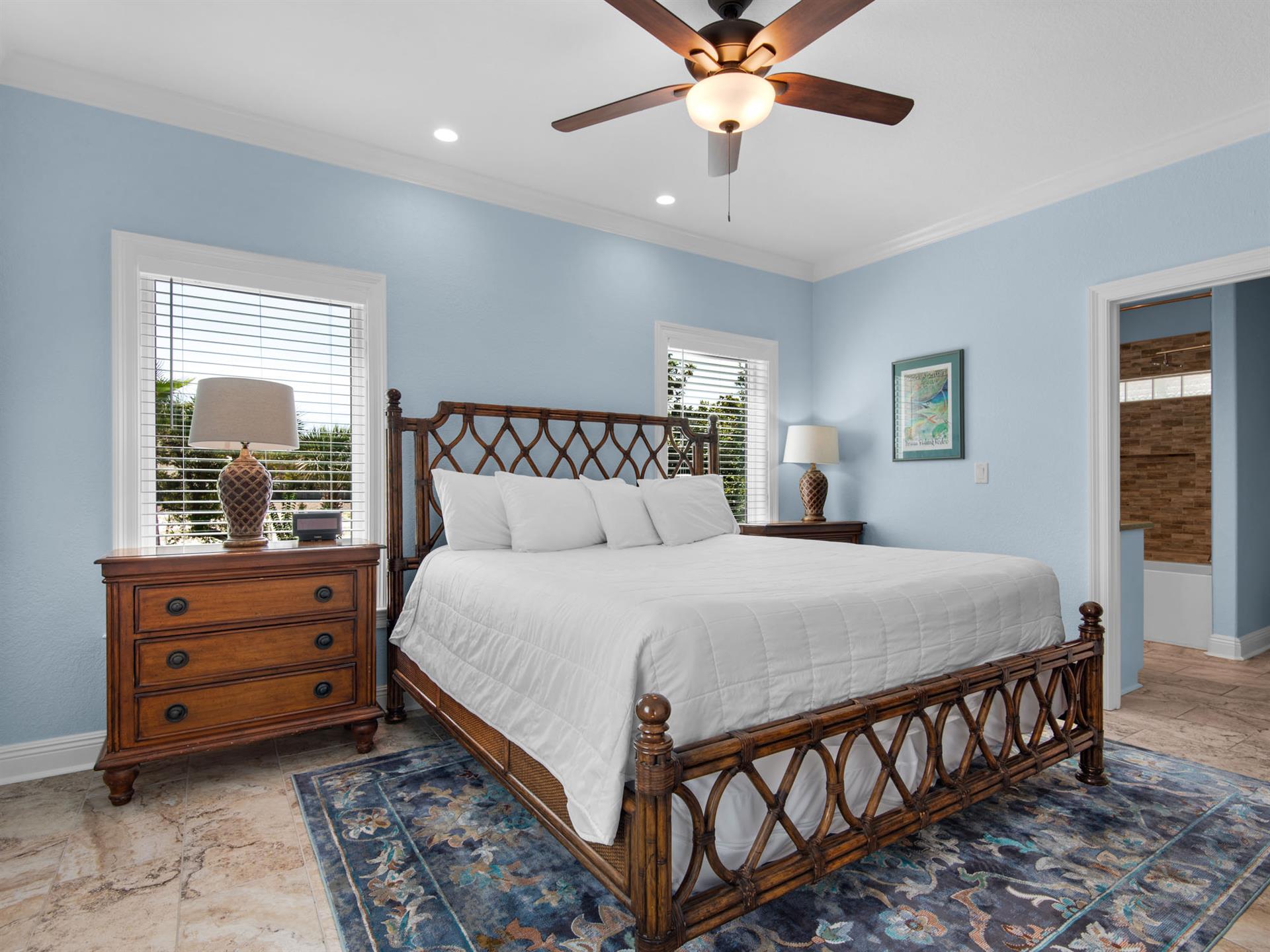 Primary Bedroom on Main Floor with King Bed
