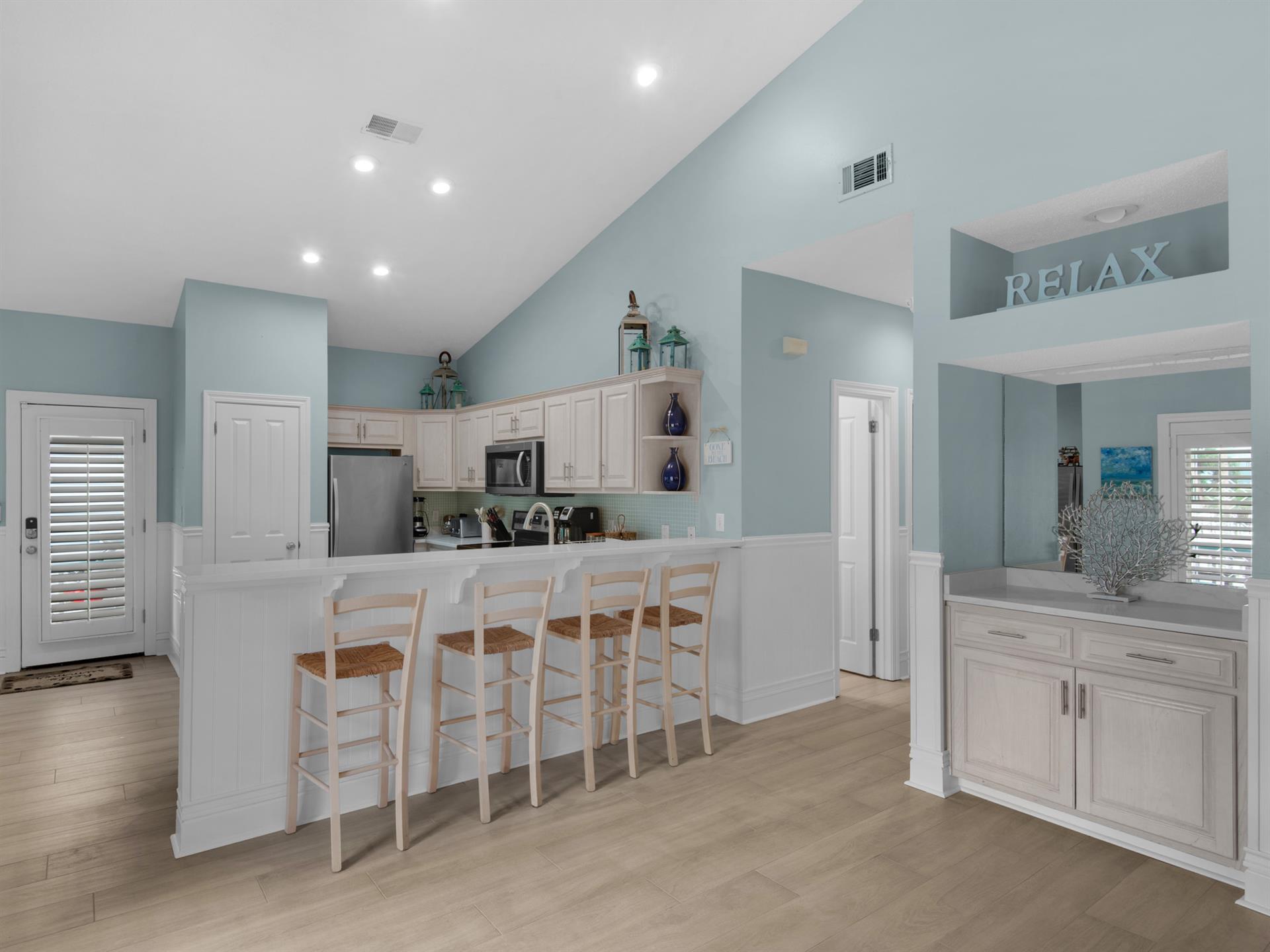 Breakfast Bar Seating and Kitchen