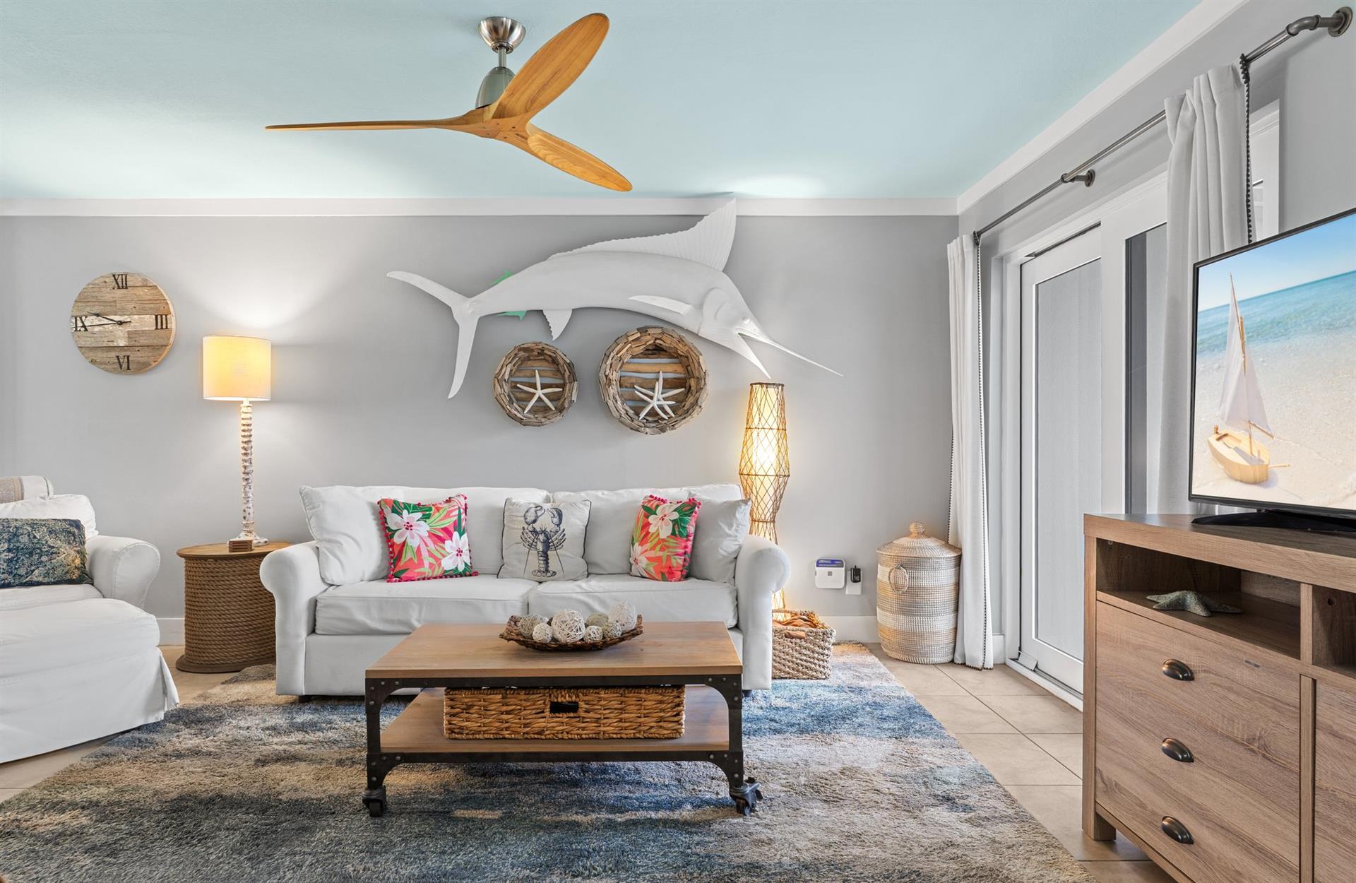 Living Area 1st Floor with Flat Screen TV