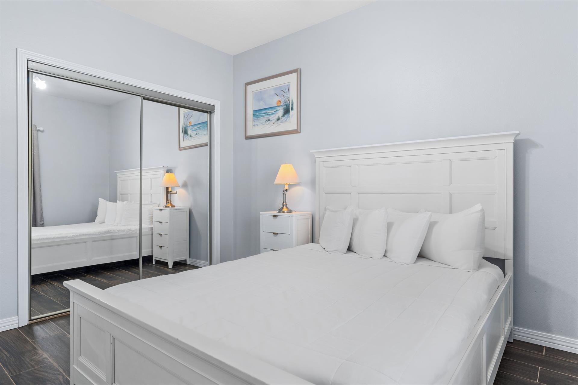 Bedroom 2 with Queen Bed and Closet