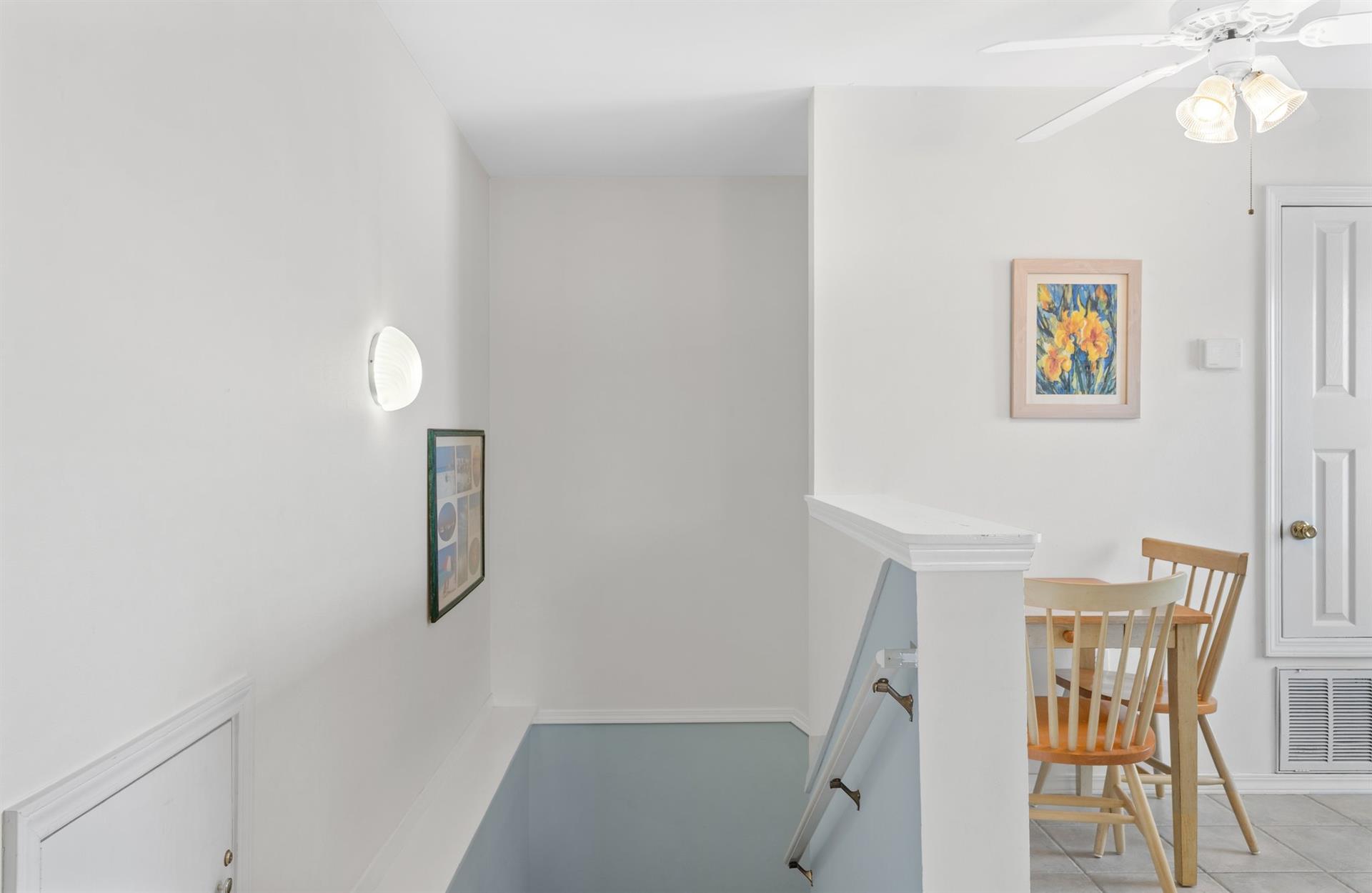 Staircase leading to Carriage House on 2nd floor