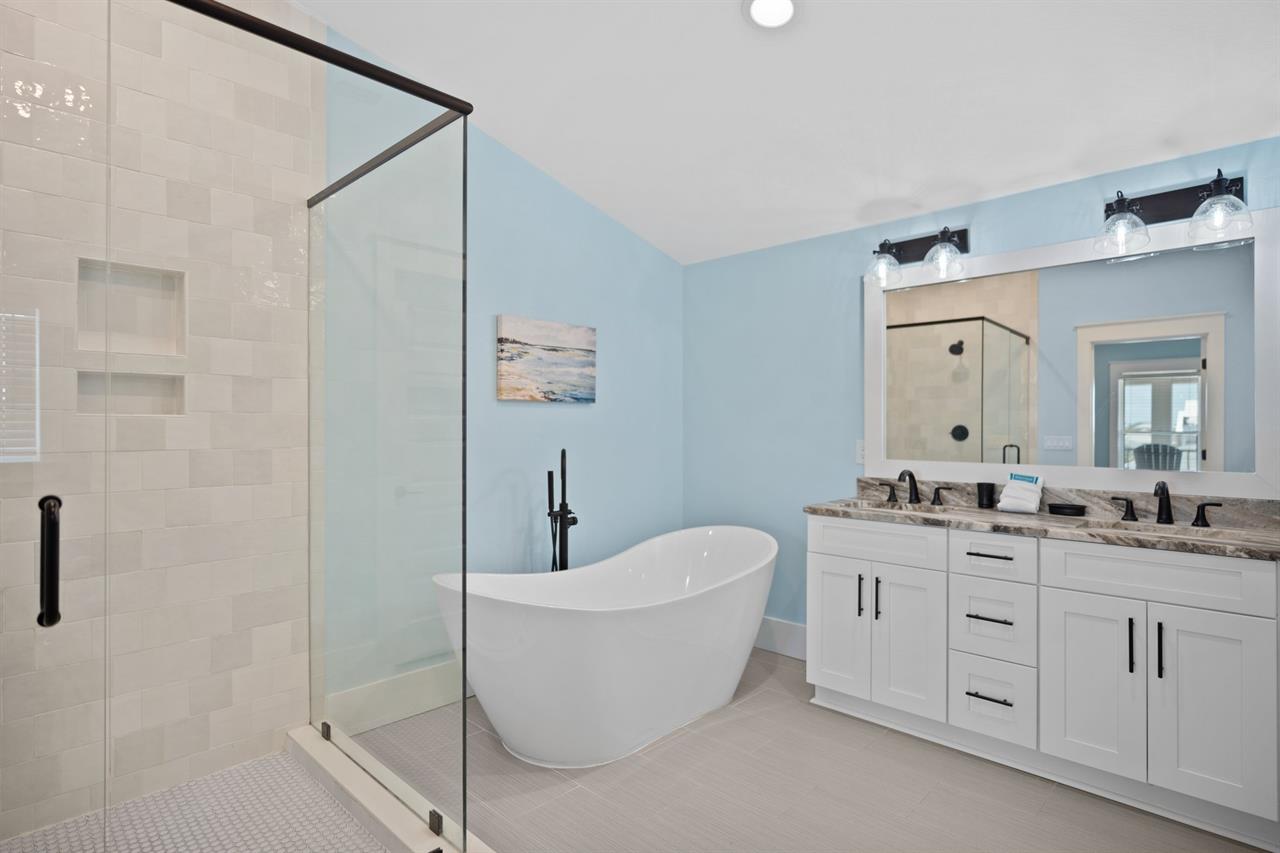 Primary Bathroom 7 on 3rd Fl with Soaking Tub and WalkIn Shower