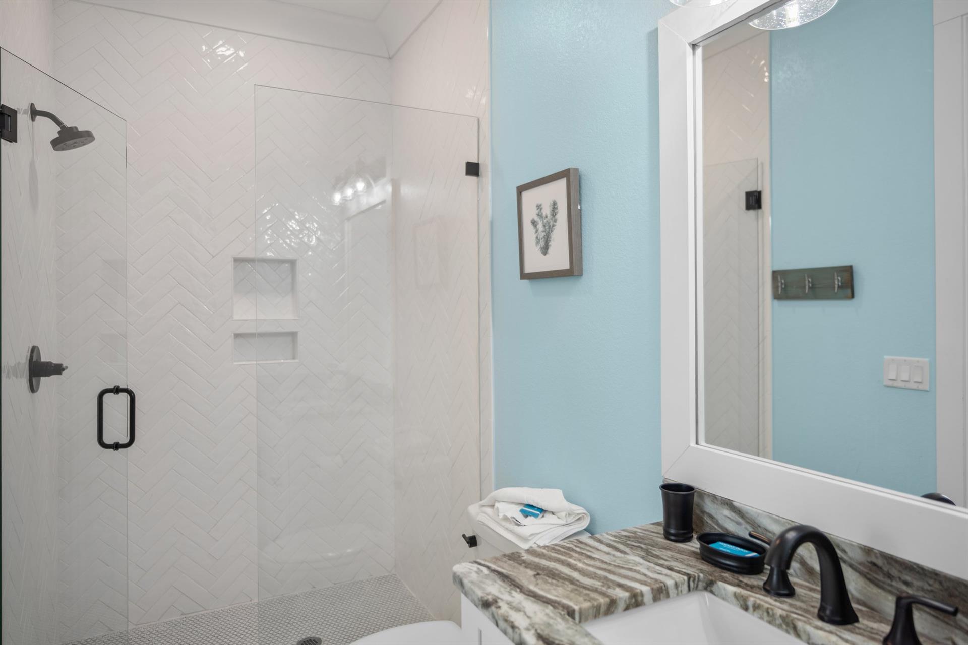 WalkIn Shower in Bathroom 1