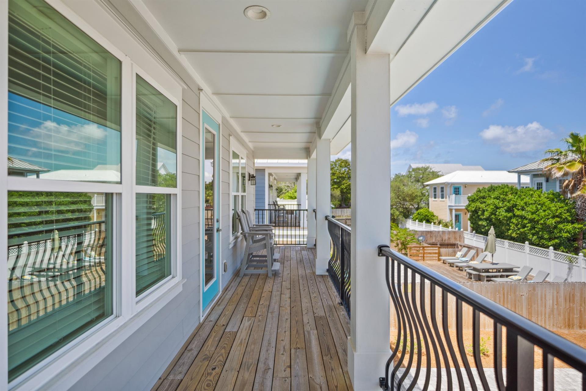 2nd Fl Balcony on Back Overlooking Pool