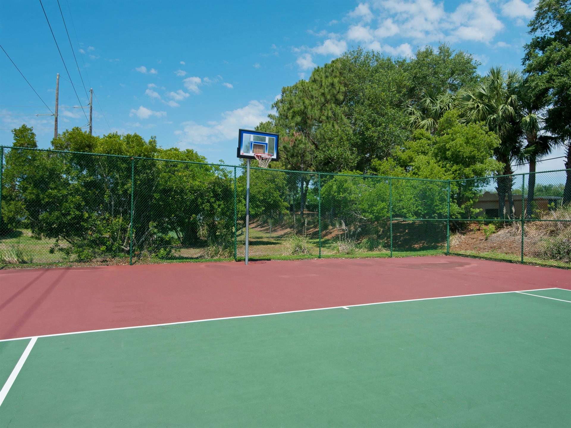 Basketball Court located near the south entrance of the neighborhood right by the pool