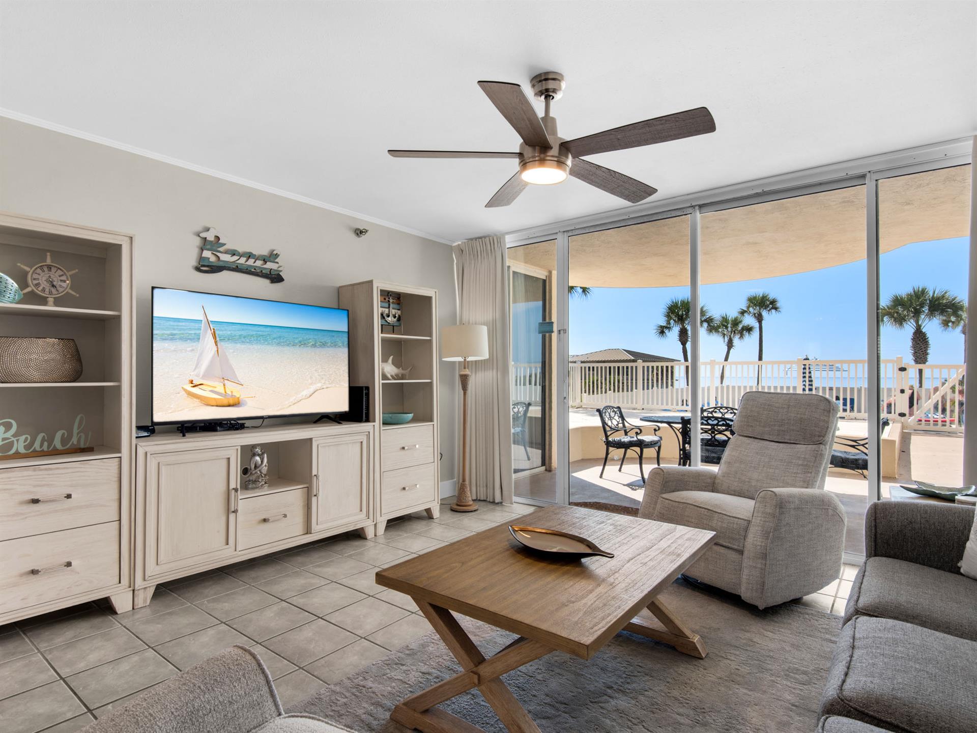 Large Flat Screen TV in Living Area