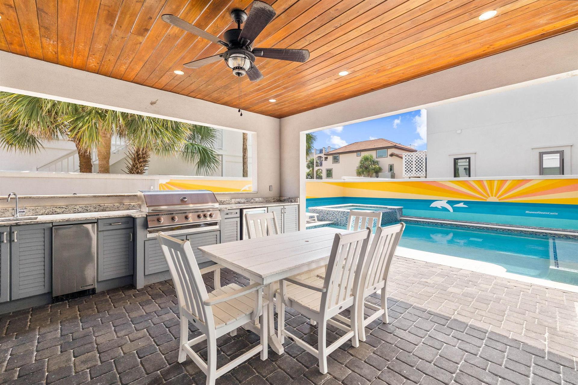 Outdoor Kitchen Area at Pool