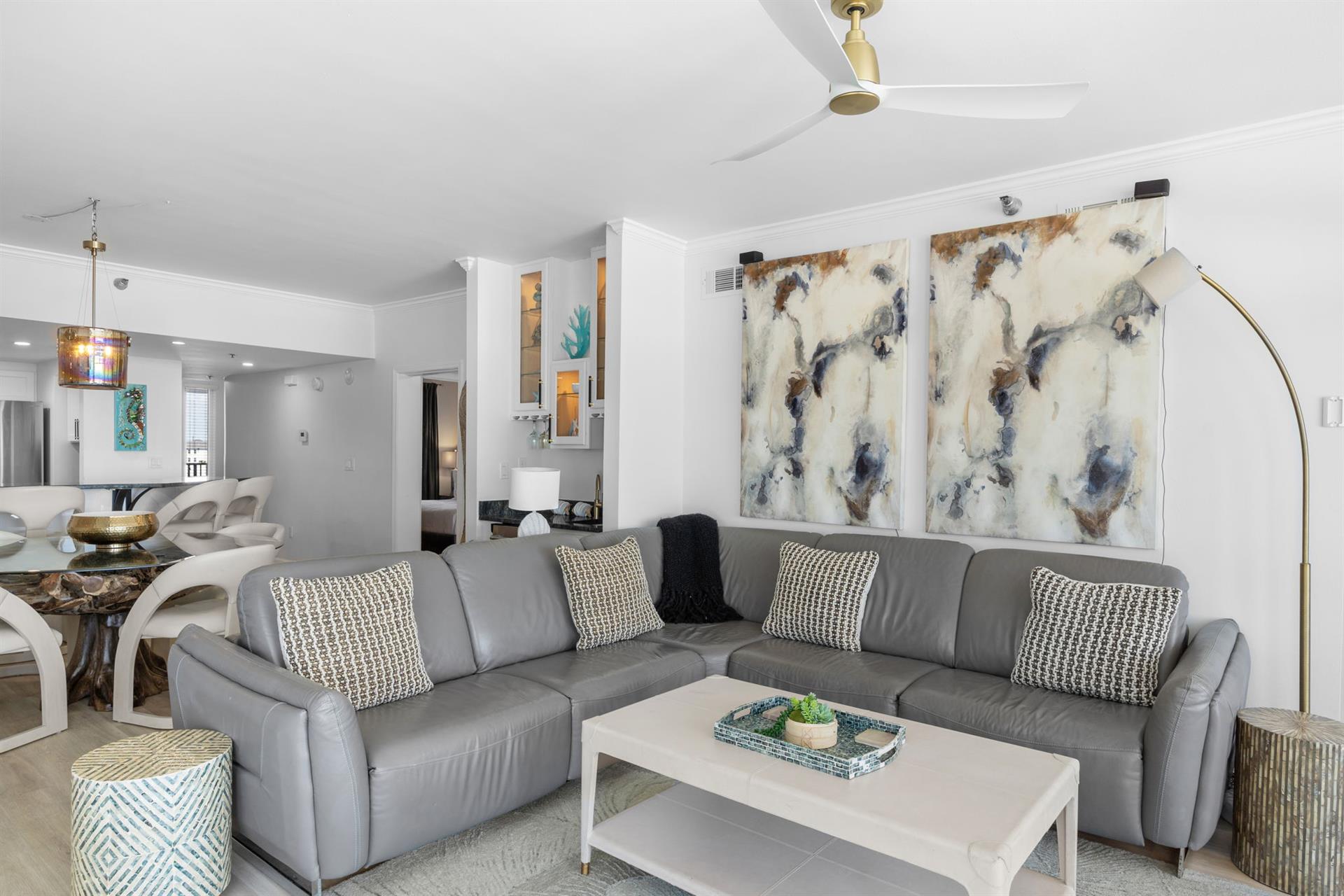 Living Room and Wet Bar Area