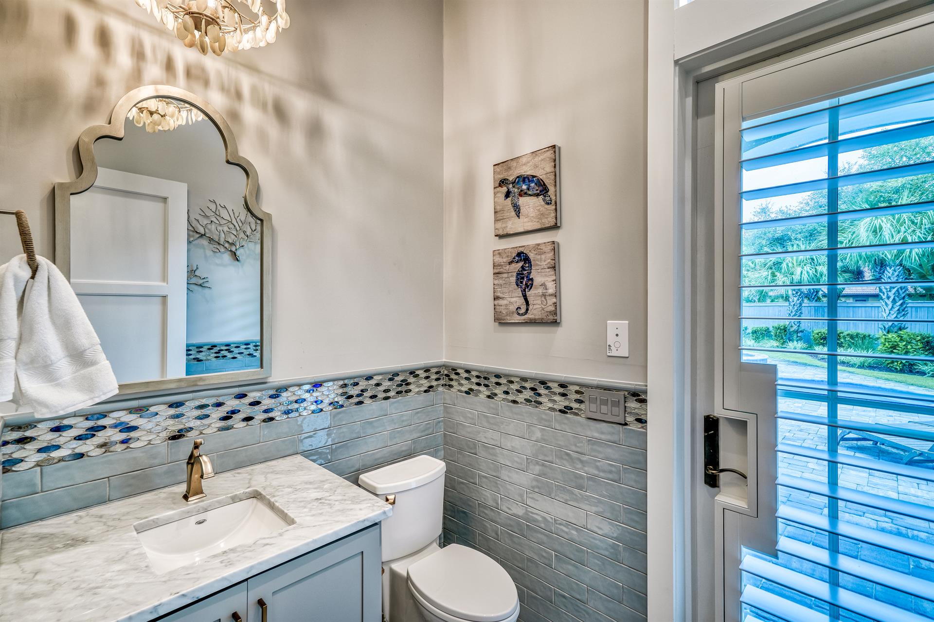 First floor pool bathroom.