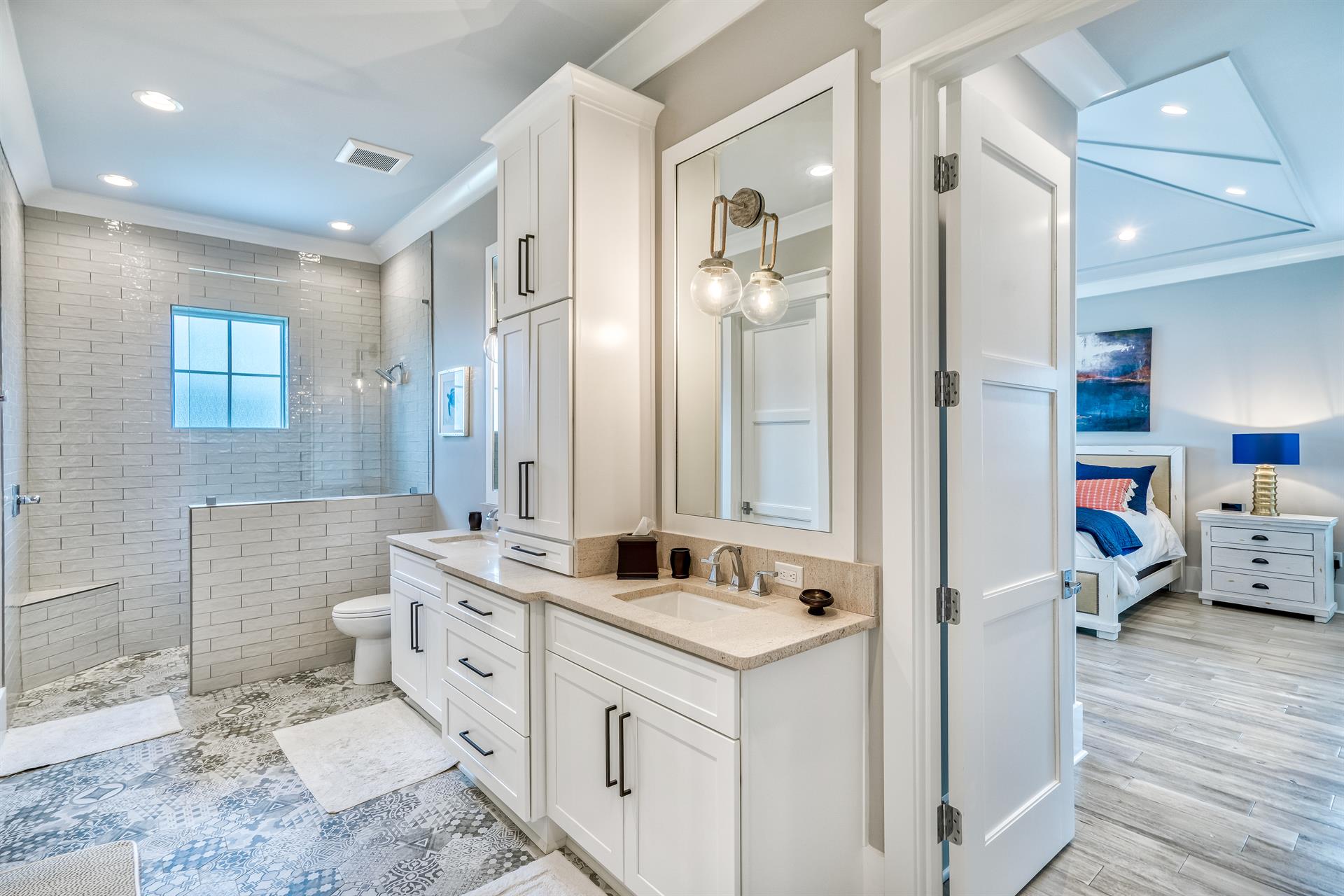 Third floor King bedroom bathroom shower.