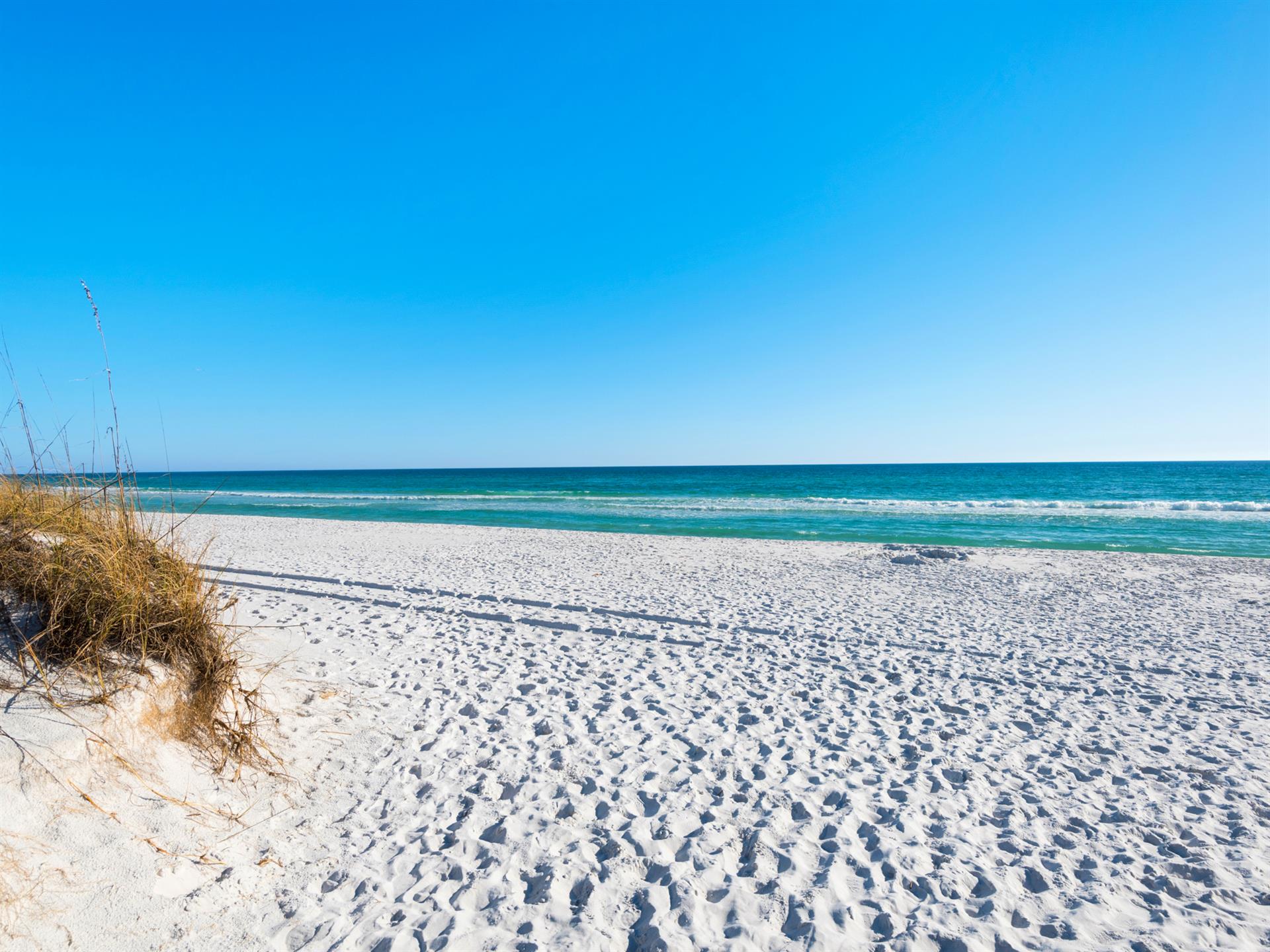 The Beach is just steps away