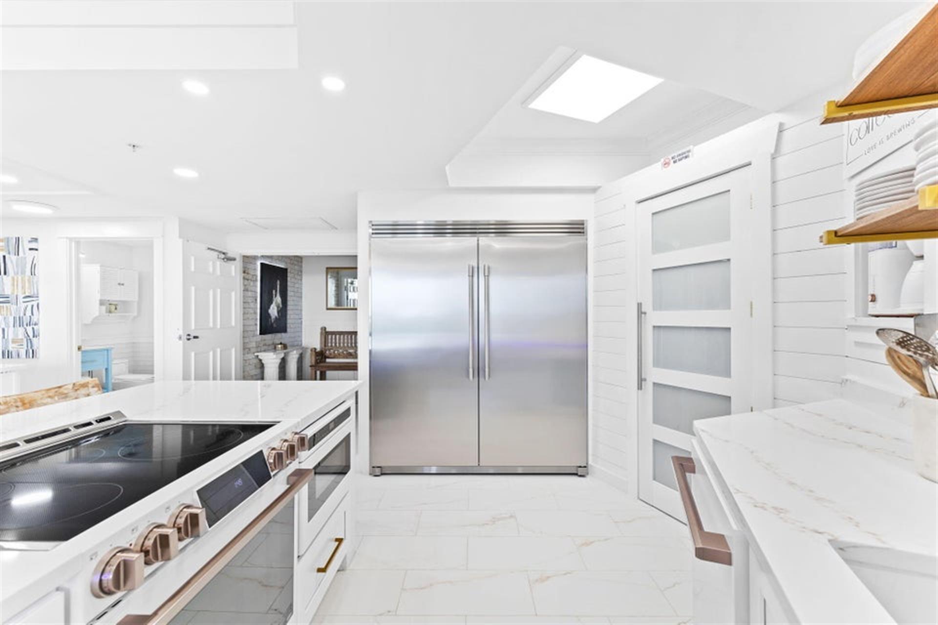 Open Kitchen Design with LED Lighting