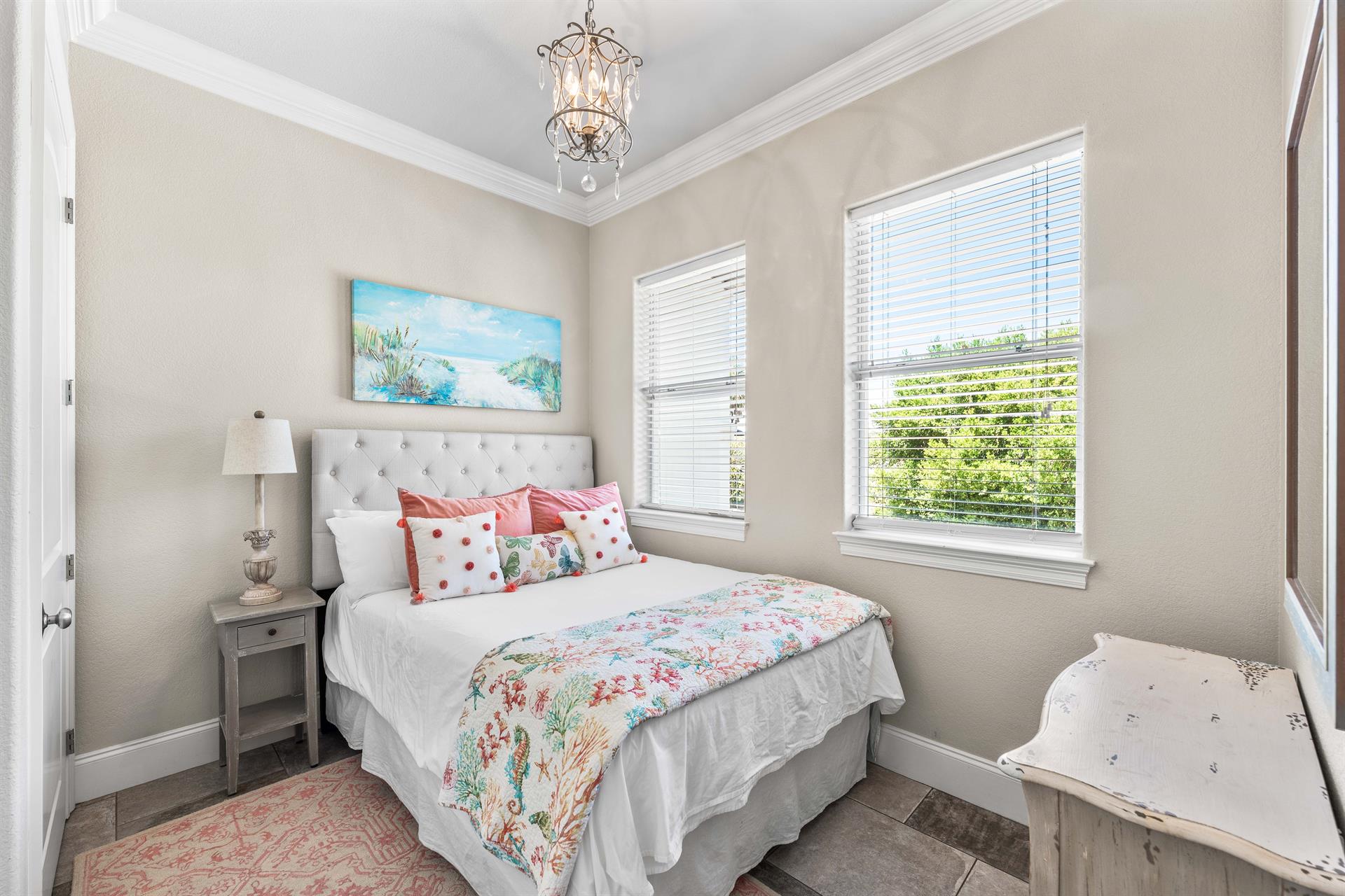 1st Floor Queen Bedroom with Access Door to Full Bathroom